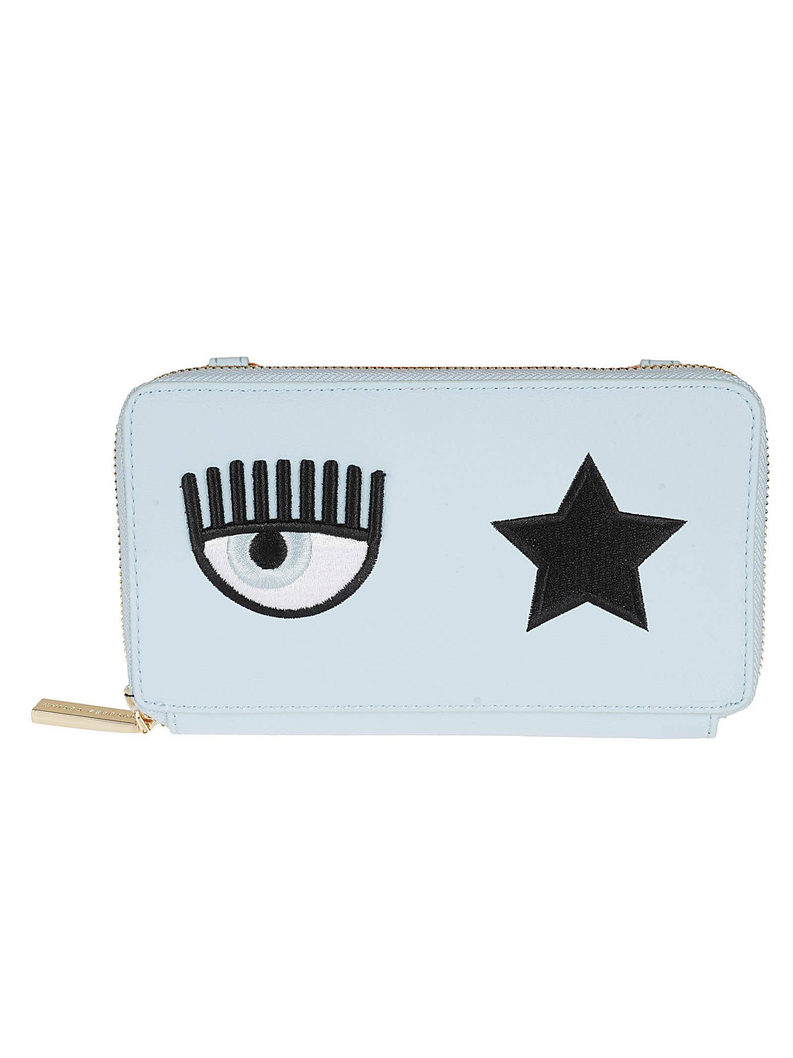 Chiara Ferragni Eye Star Logo Shoulder Bag in Blue | Lyst