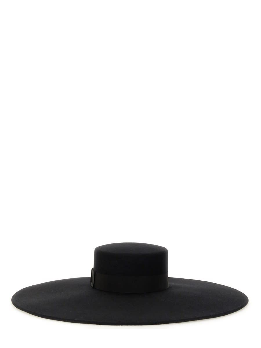 ハット NINA RICCI LARGE WOOL FELT HAT Nina Ricci Large Wool Felt Hat in Black | Lyst