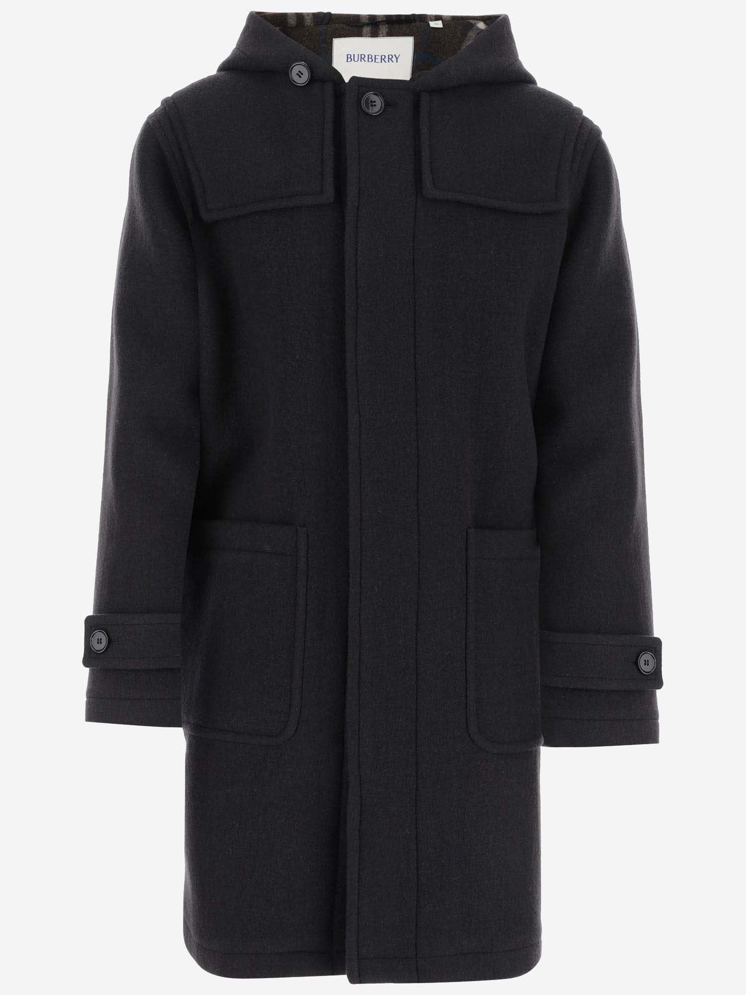 Burberry wool toggle coat deals