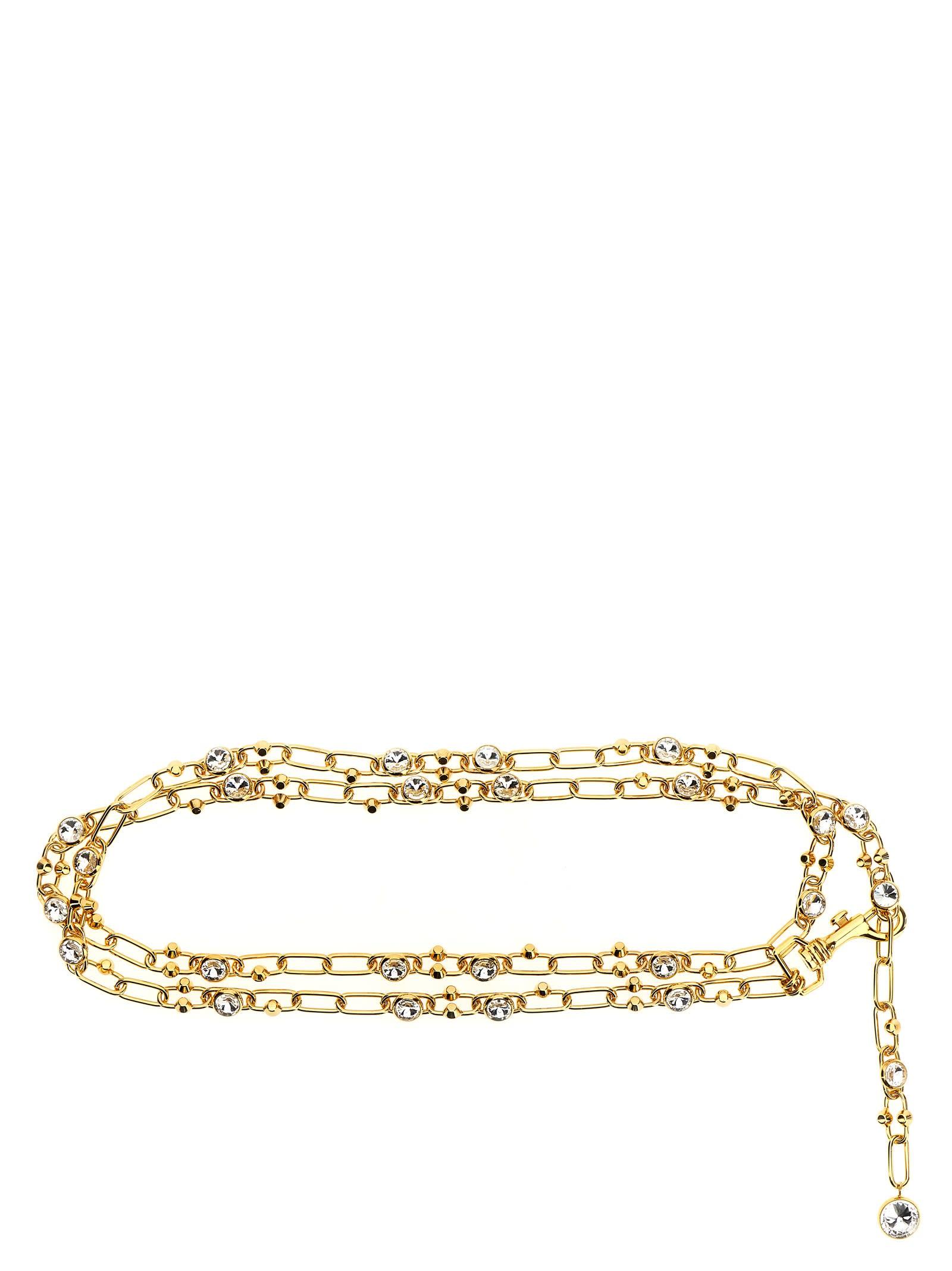 Alessandra Rich Chain And Crystal Belt Belts in Metallic Lyst UK