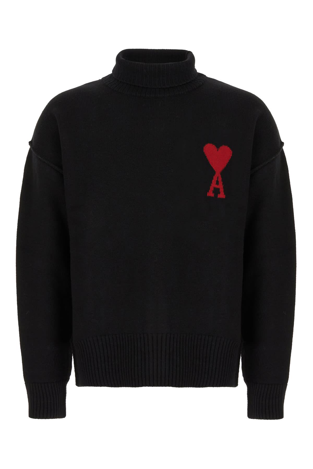 AMI｜TURTLENECK KNITS (HTS301 JE0022 430) AMI Paris Turtleneck Sweater | Blue | FARFETCH