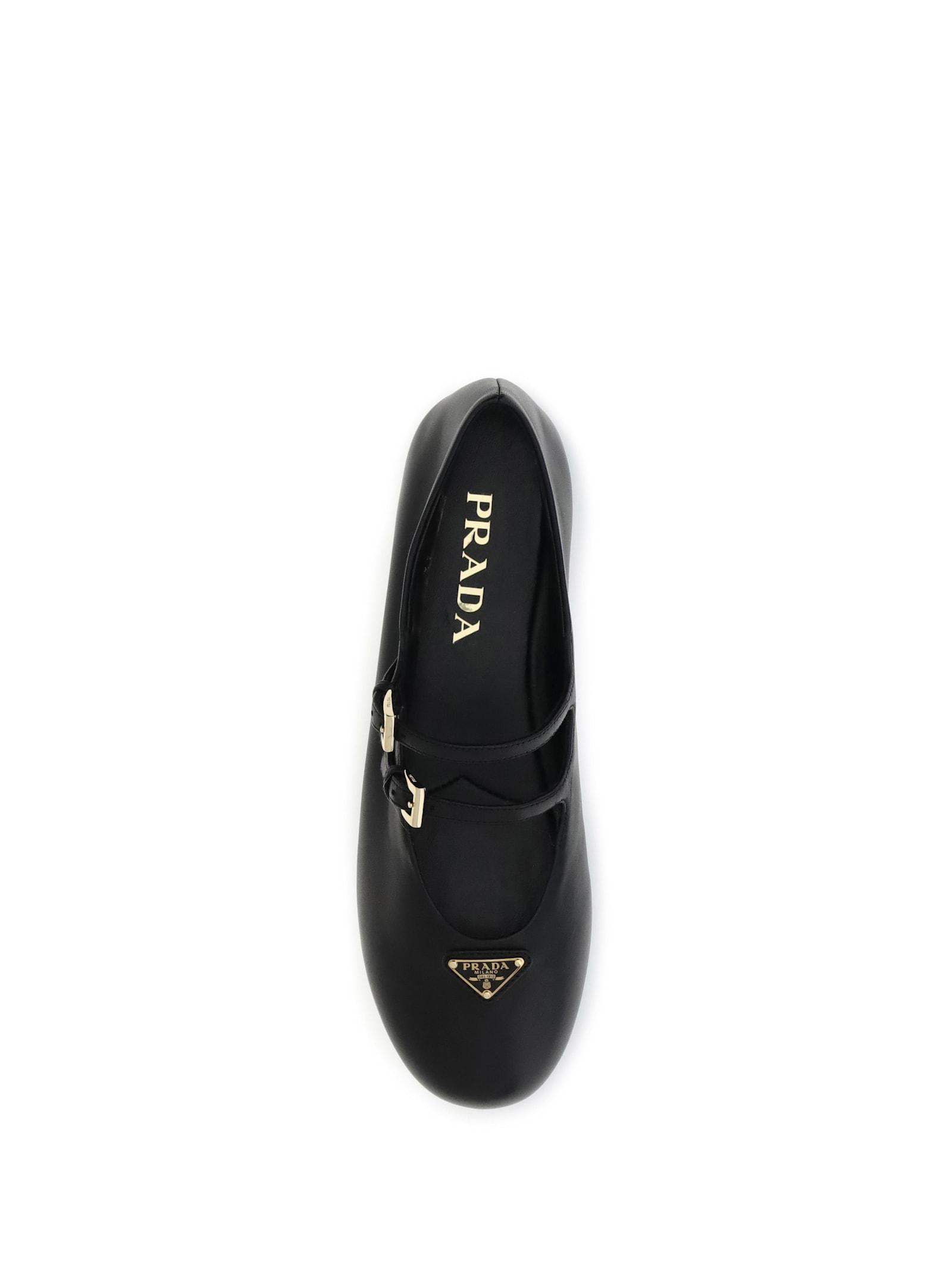【関税&送料込】Prada Black Satin Ballerinas Prada Black Patent Leather Ballerina Flats - Size 39,5