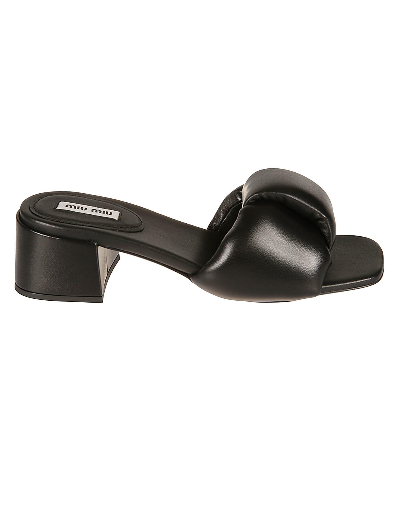 miu miu block heel sandal