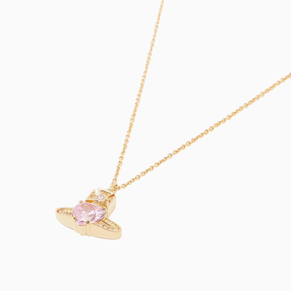 ARIELLA MOTHER OF PEARL CRYSTAL CLOVER GOLD NECKLACE – Alique