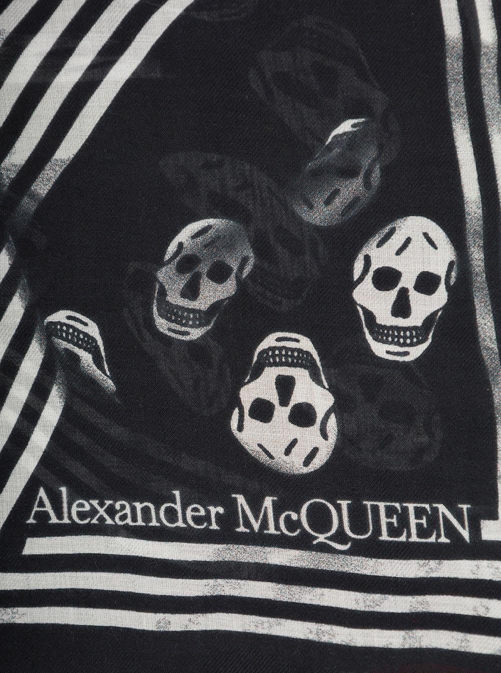 Alexander McQueen Man's Biker Skull Modal Scarf in Black for Men | Lyst