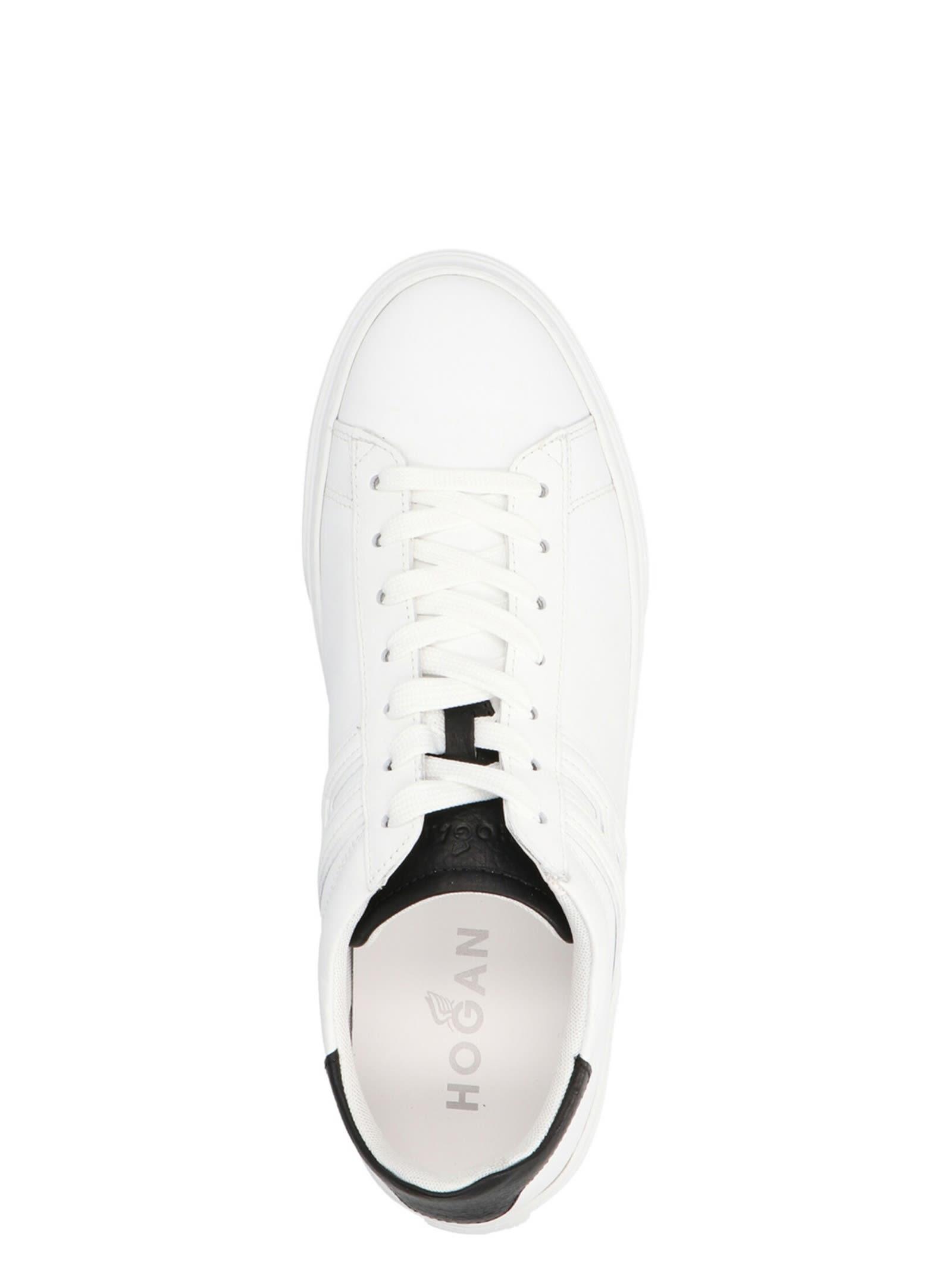 Hogan Man Flat Sneaker, Burgundy,White (Size 6.5)