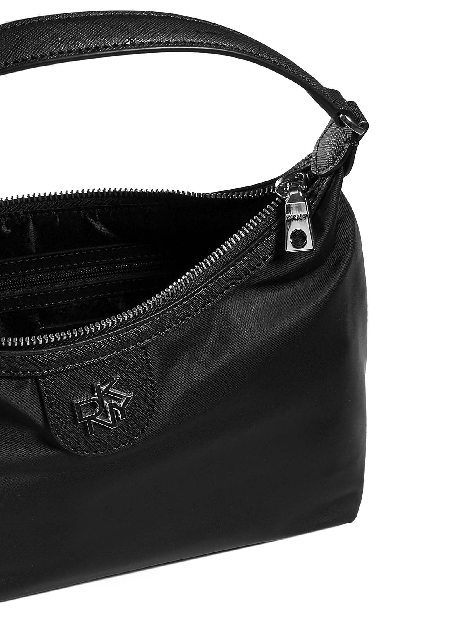 dkny black slina shoulder bolsa