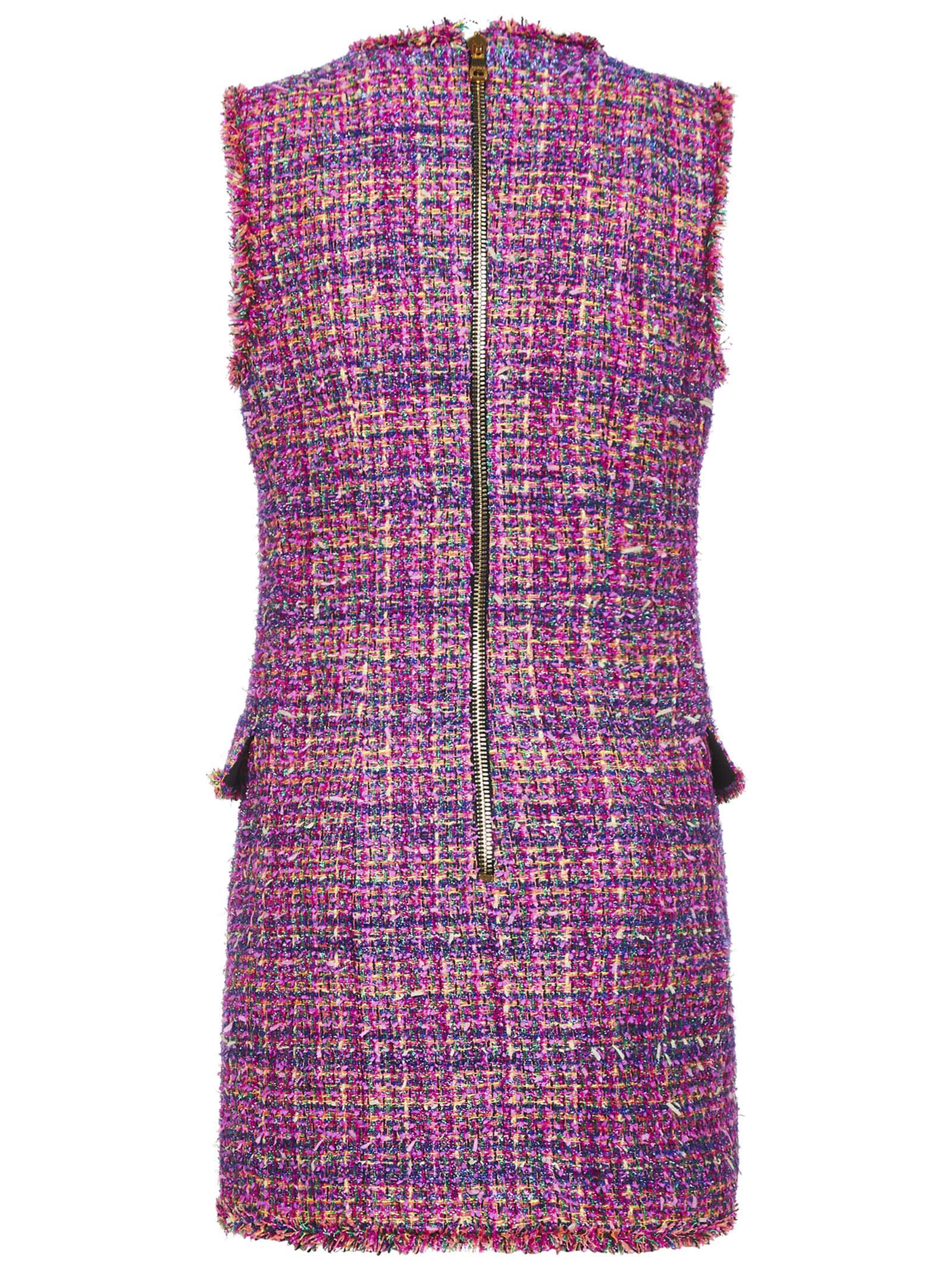 Balmain Cotton Dresses Pink in Purple - Save 50% | Lyst