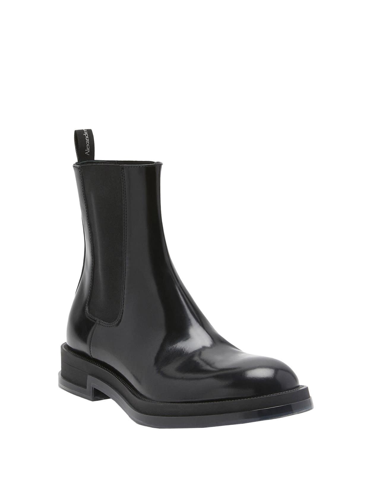 Alexander McQueen Chelsea Float Ankle Boots in Black for Men Lyst