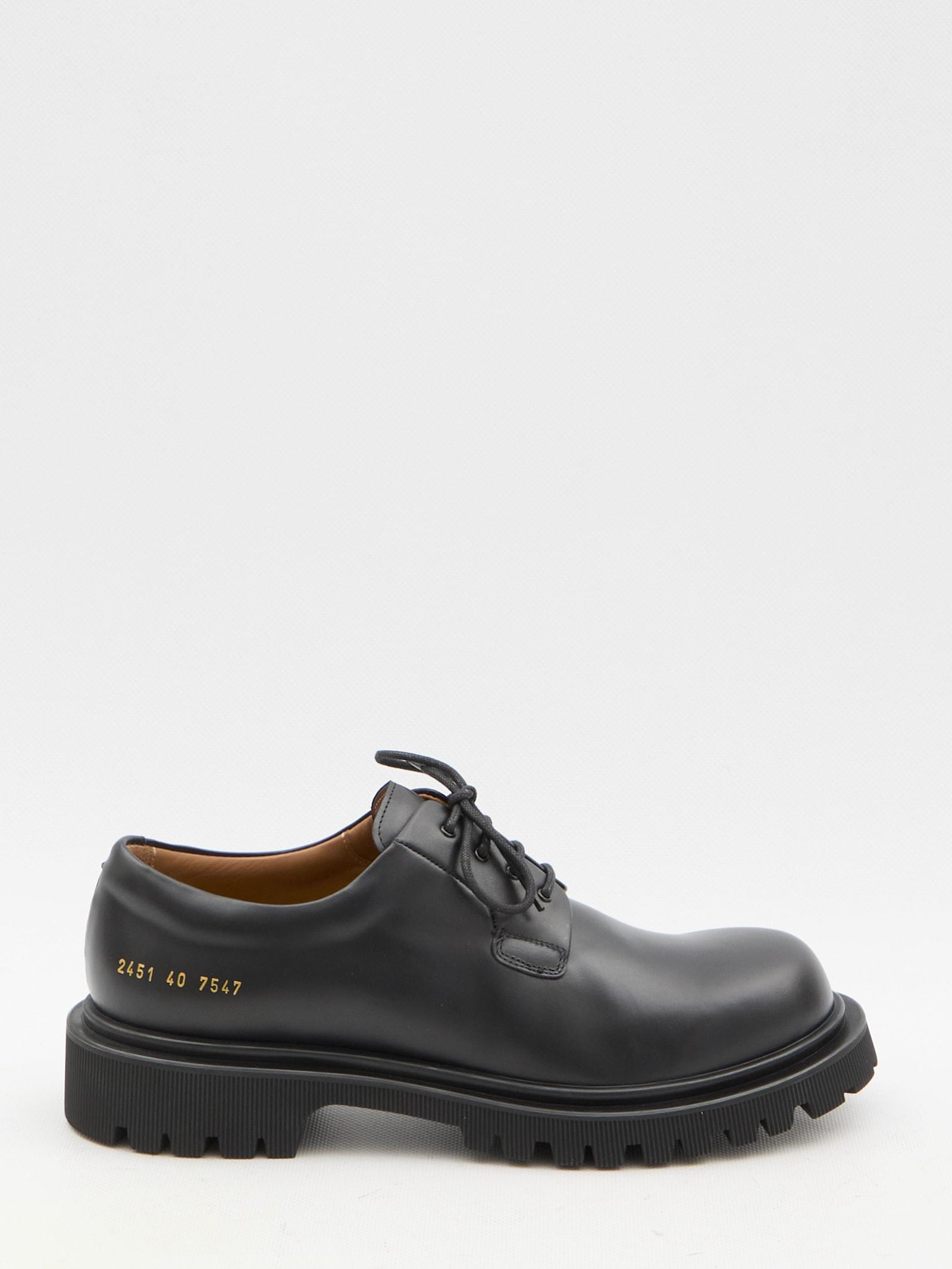 Common Projects Chunky Leather Derby Shoes in Black for Men Lyst UK