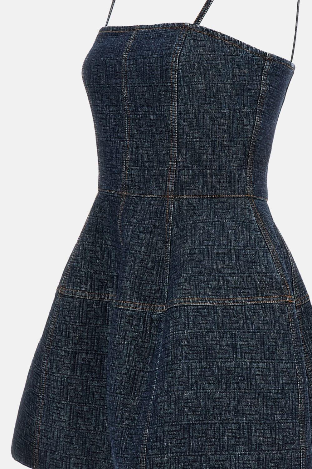 fendi denim dress 2022 Fendi-Denim Short Dress-Dresses