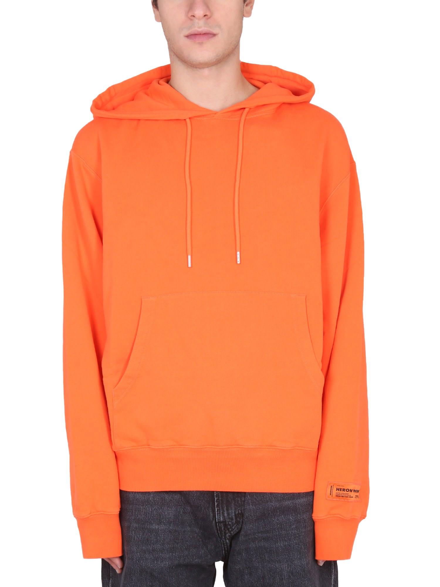 Heron Preston Recycled Cotton-jersey Hoodie in Orange for Men | Lyst