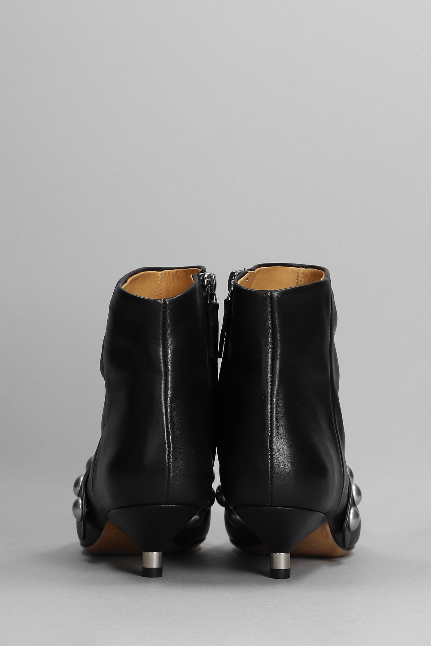 ISABEL MARANT Donatee Leather Ankle Boots - Farfetch