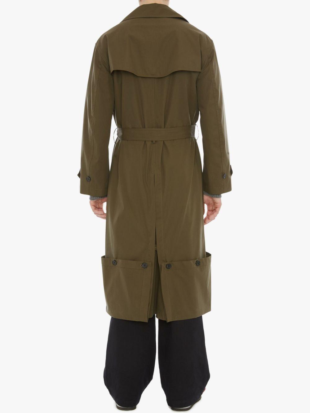 JW Anderson Fold Up Hem Trench Coat in Green for Men - Lyst