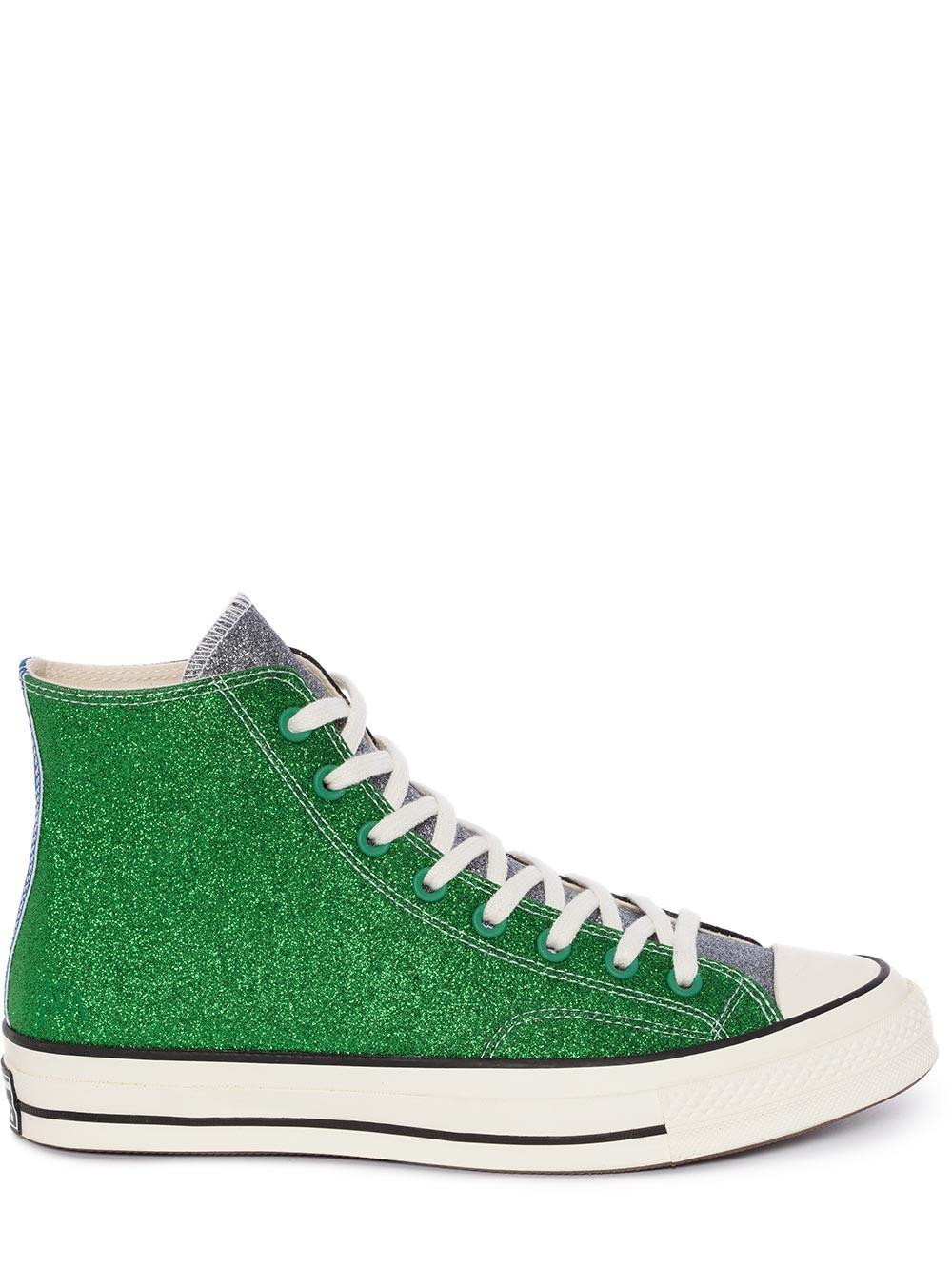 green glitter converse shoes