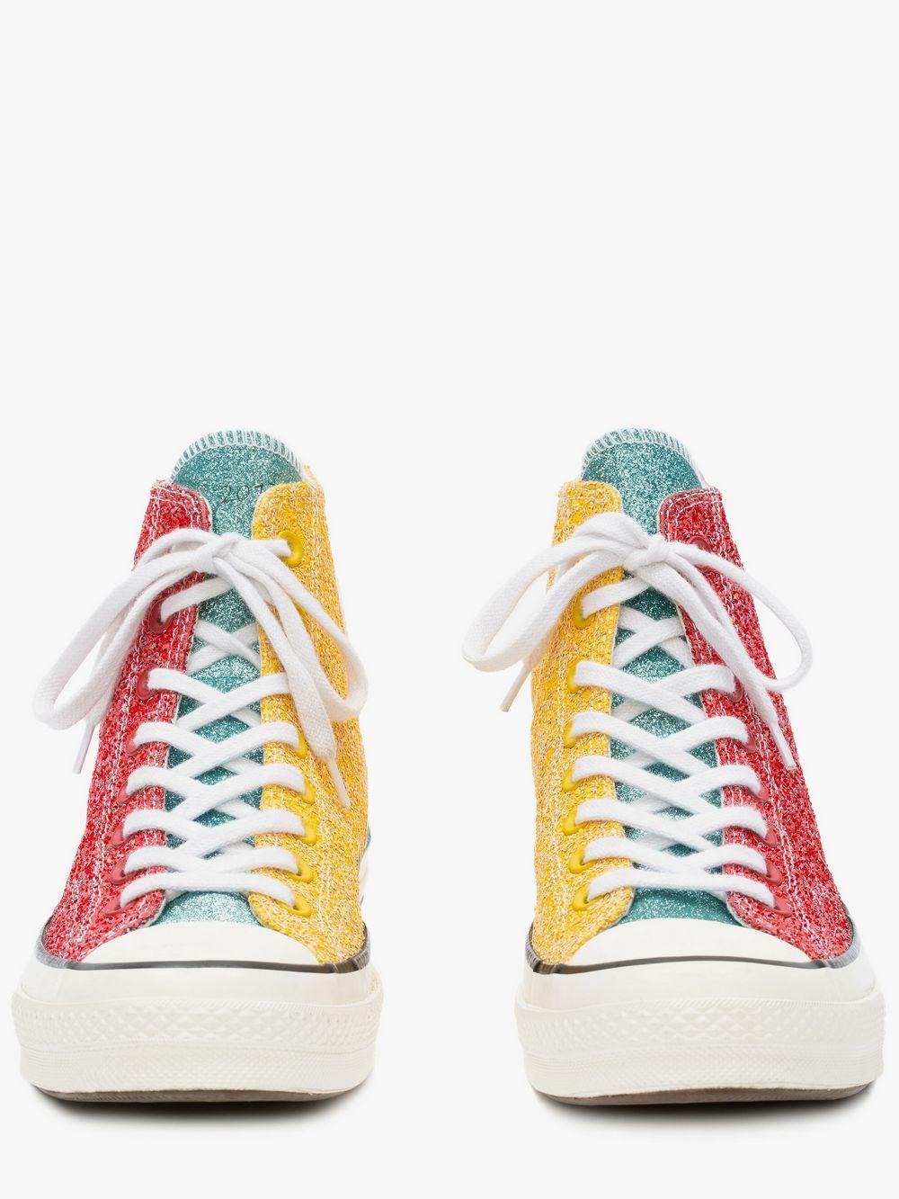 yellow glitter converse