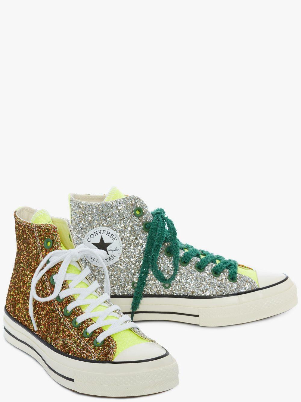 gold and silver converse