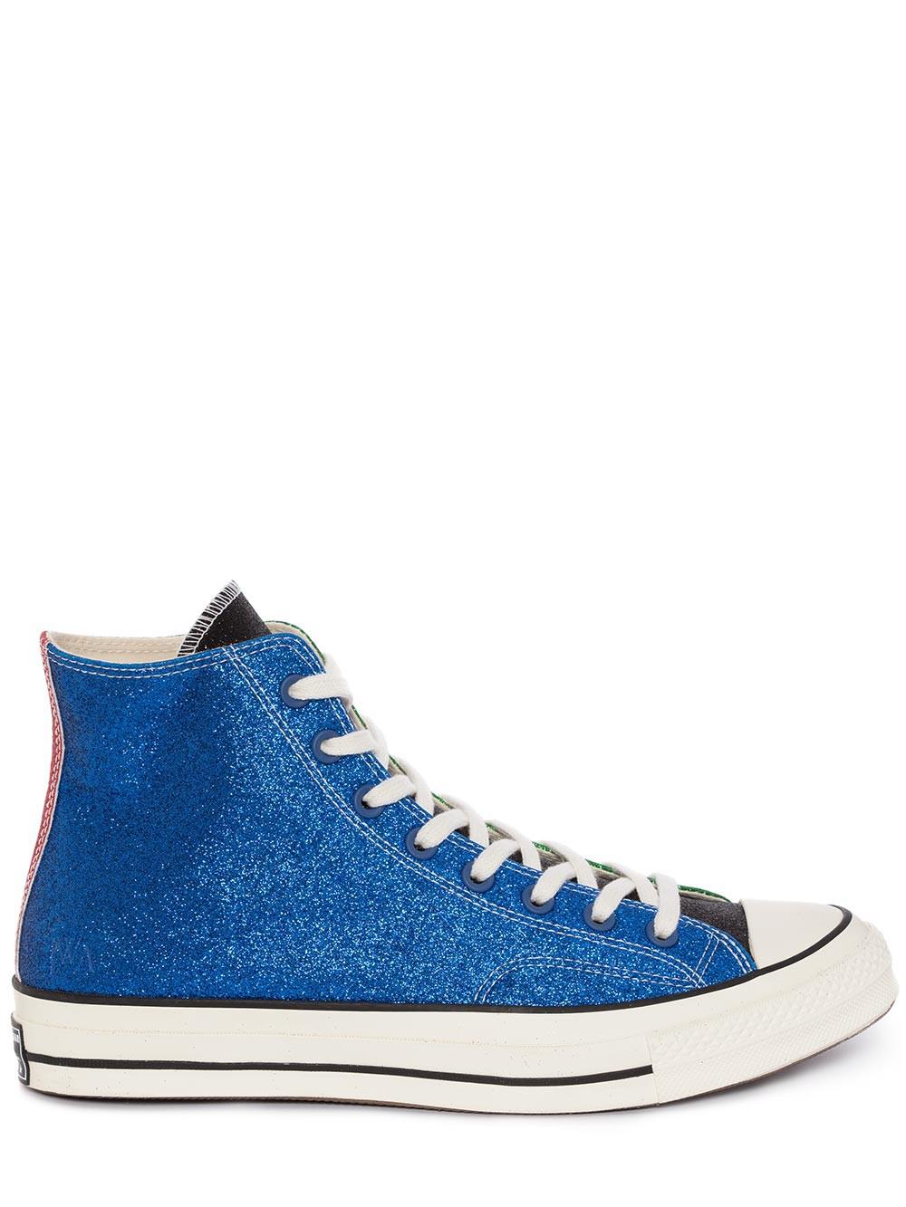 blue and green converse