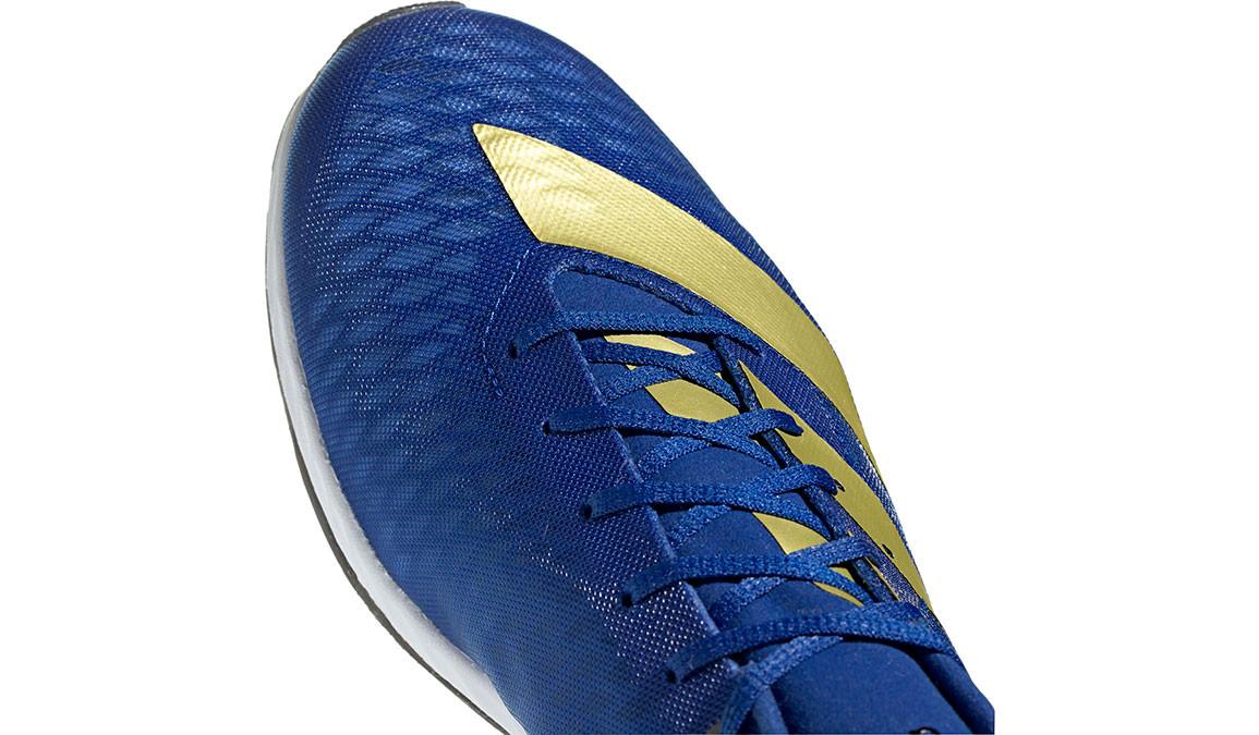 blue and gold track spikes