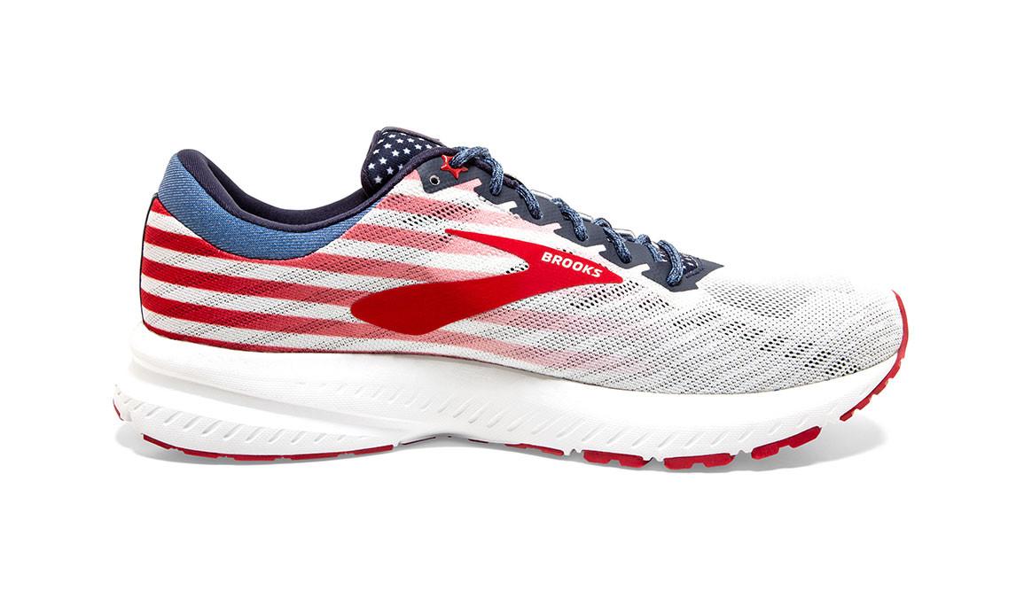 brooks red white and blue shoes