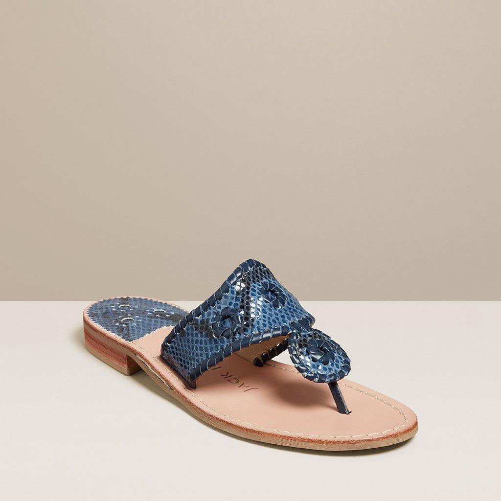 snake print flat sandals