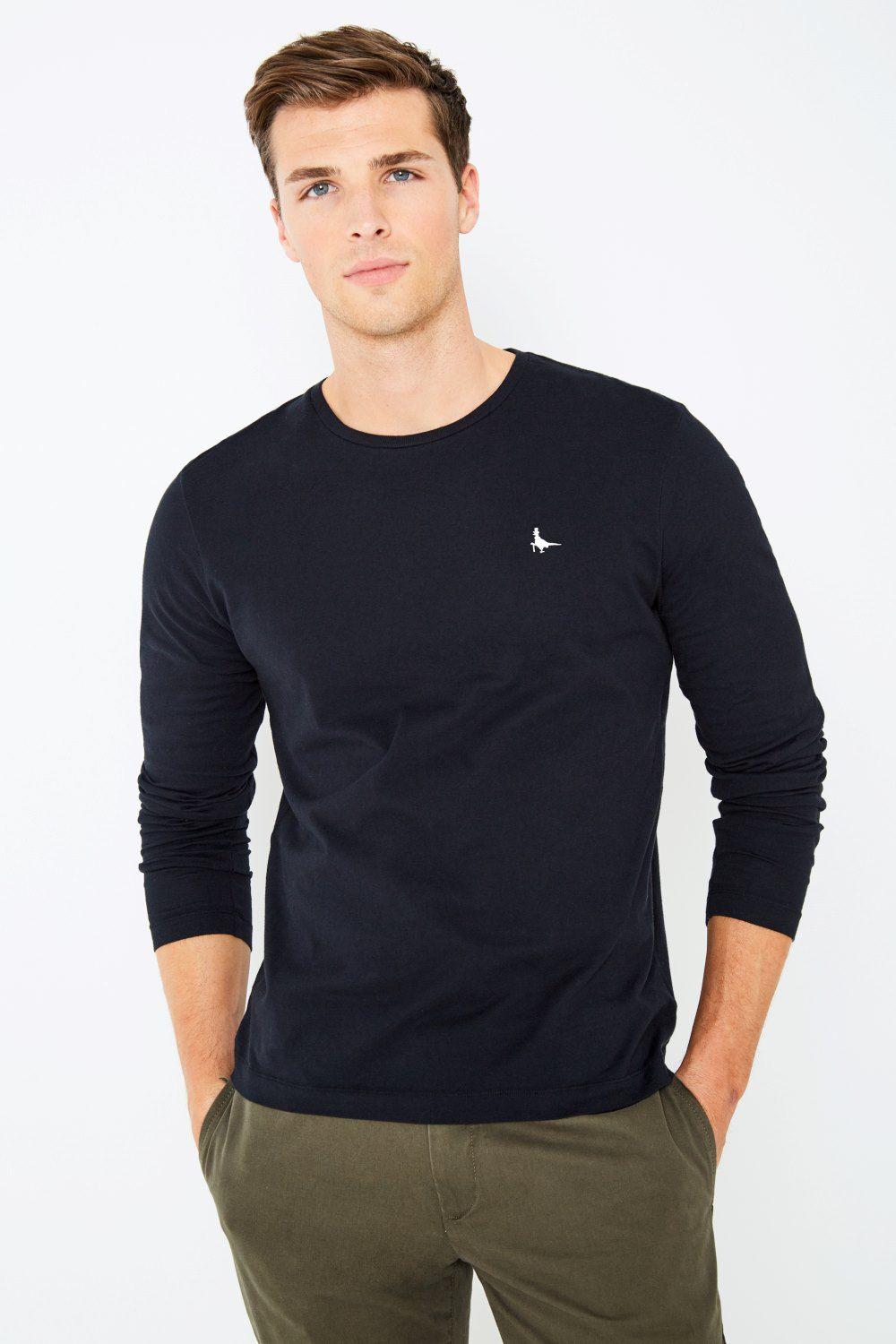 Lyst Jack Wills Dunsford Basic Long Sleeve Tshirt in Black for Men