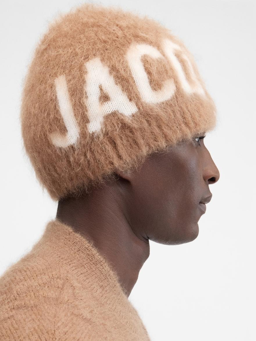 Jacquemus The Logo Beanie in White | Lyst UK