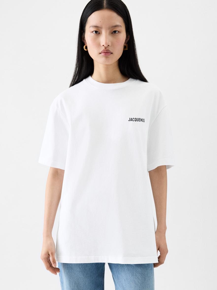 jacquemus リボン Tシャツ ホワイト Jacquemus Bow-detail T-shirt in White | Lyst
