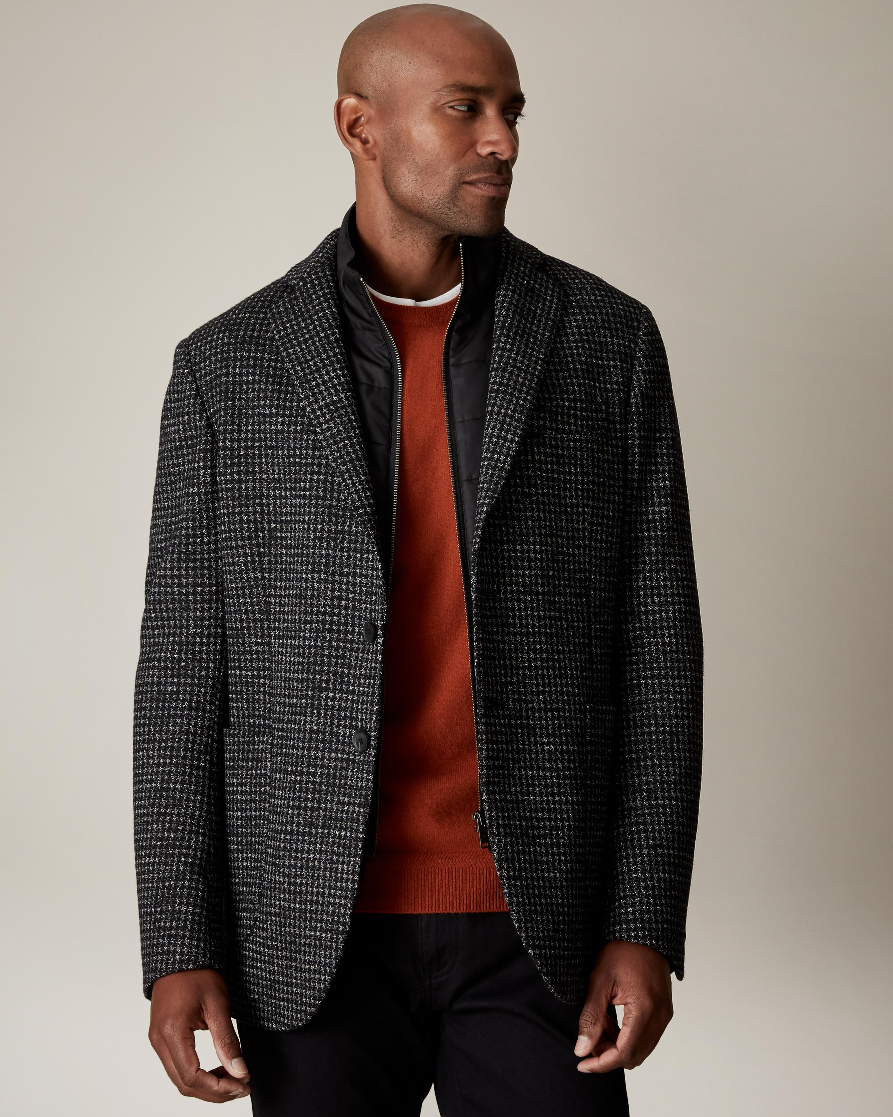 Download Jaeger Denim Motion Mock Gilet Blazer in Charcoal (Gray) for Men - Lyst