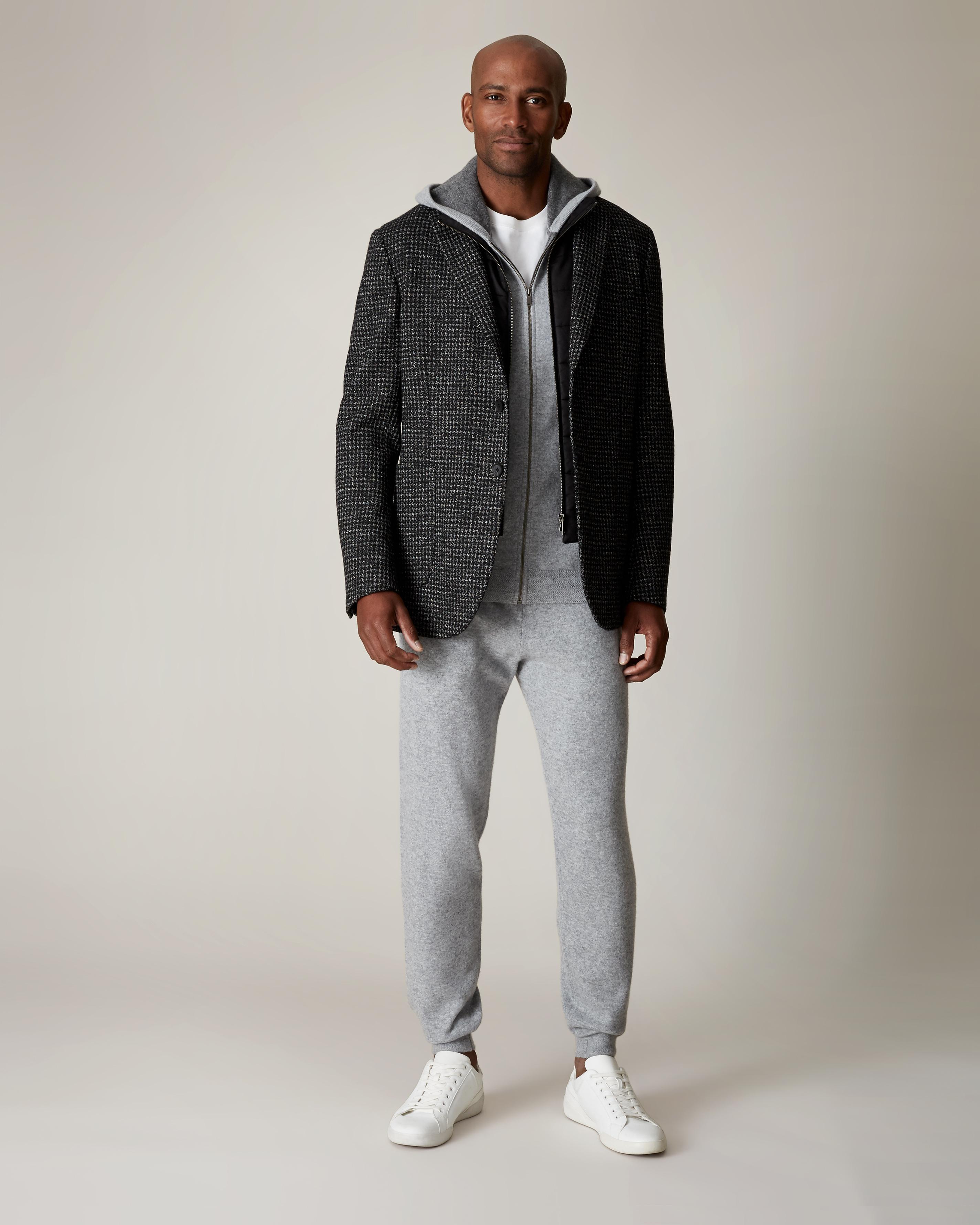Download Jaeger Denim Motion Mock Gilet Blazer in Charcoal (Gray ...