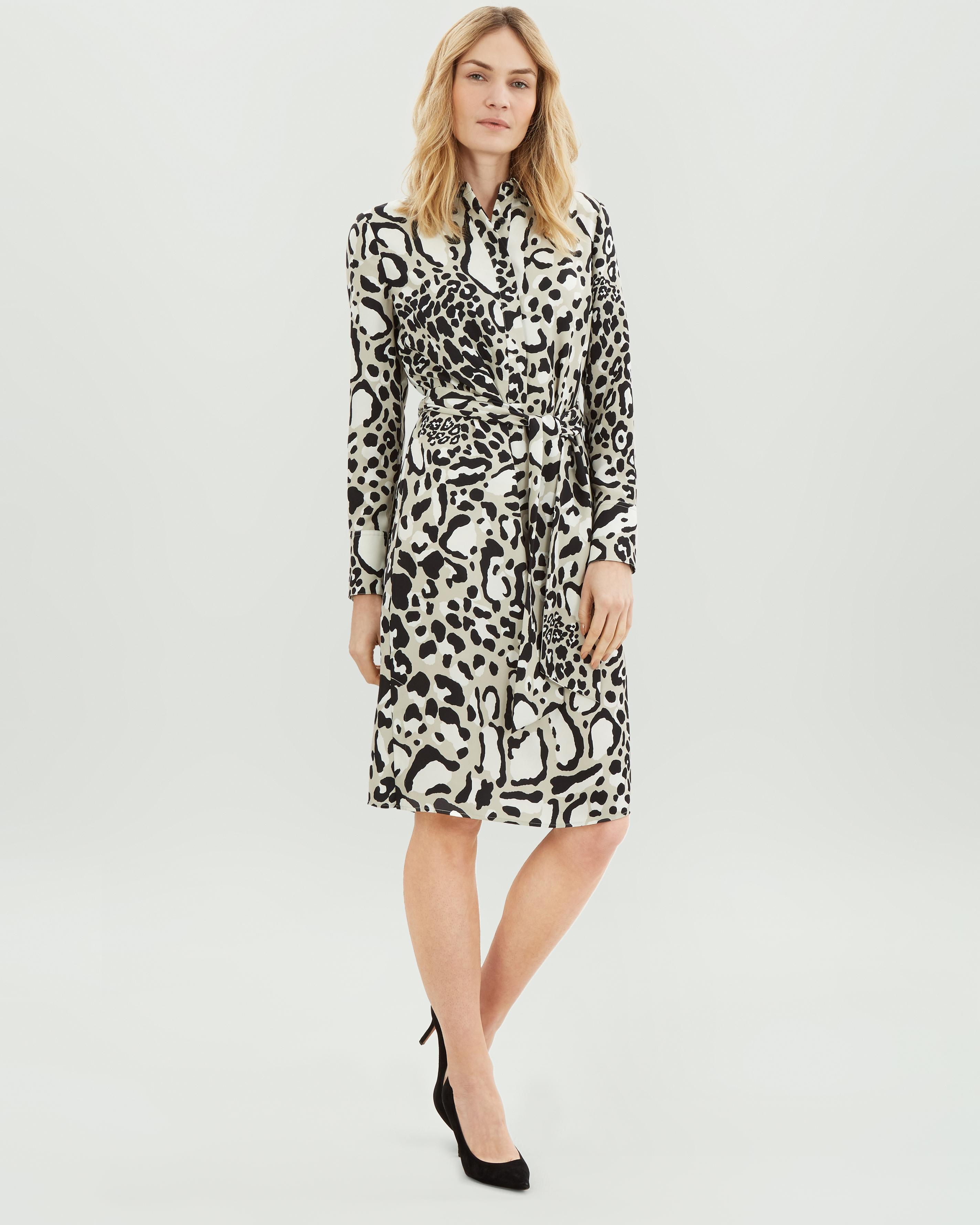 jaeger leopard print dress