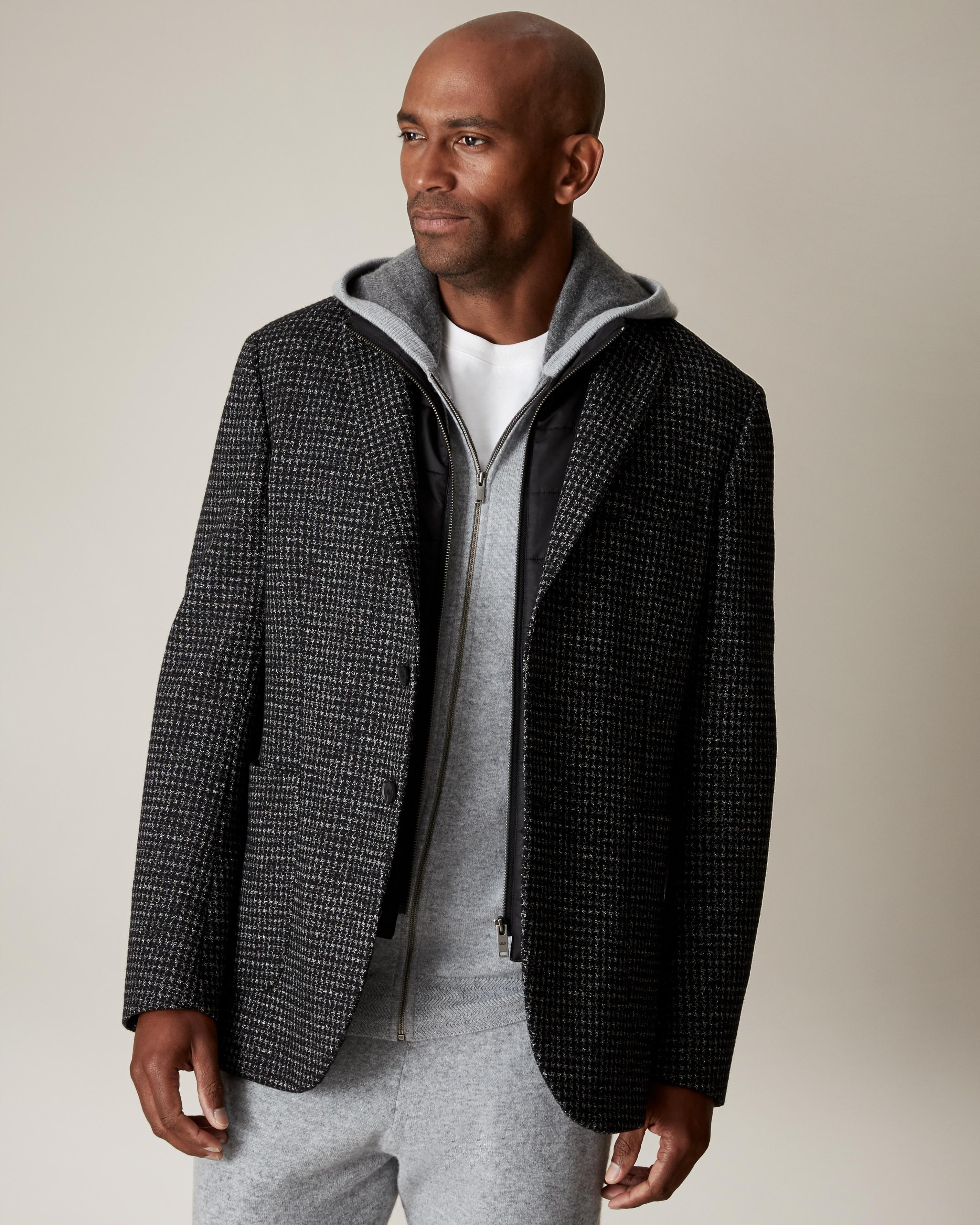 Download Jaeger Denim Motion Mock Gilet Blazer in Charcoal (Gray) for Men - Lyst