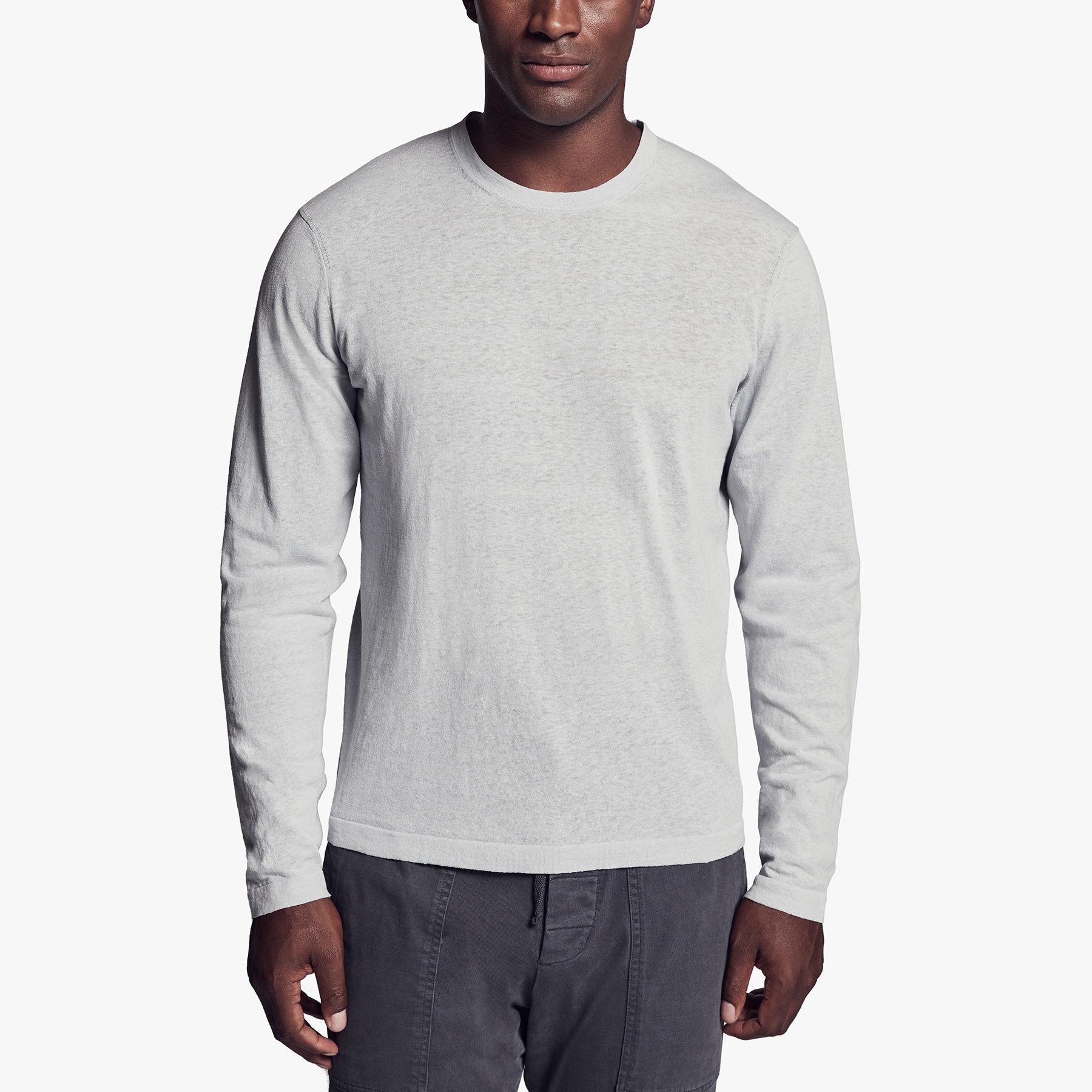 James Perse Recycled Cotton Crew Neck Sweater in Gray for Men - Lyst
