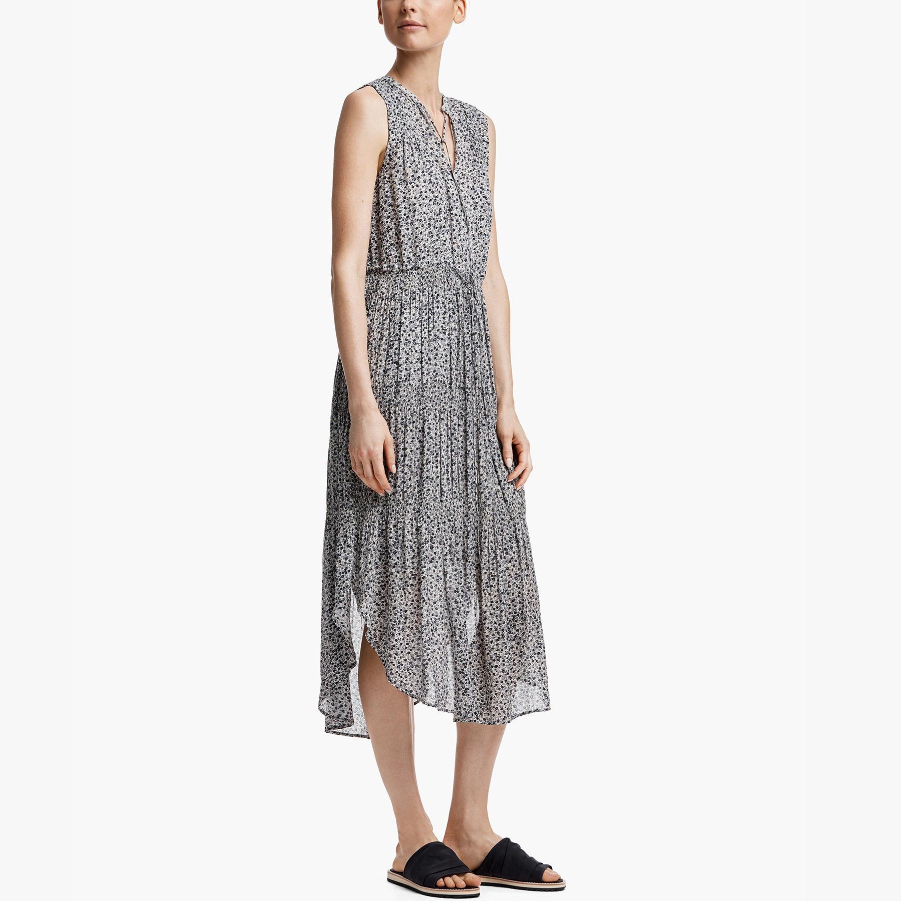 Thee7c5 James Perse James Perse Floral Pleated Midi Dress Dresses