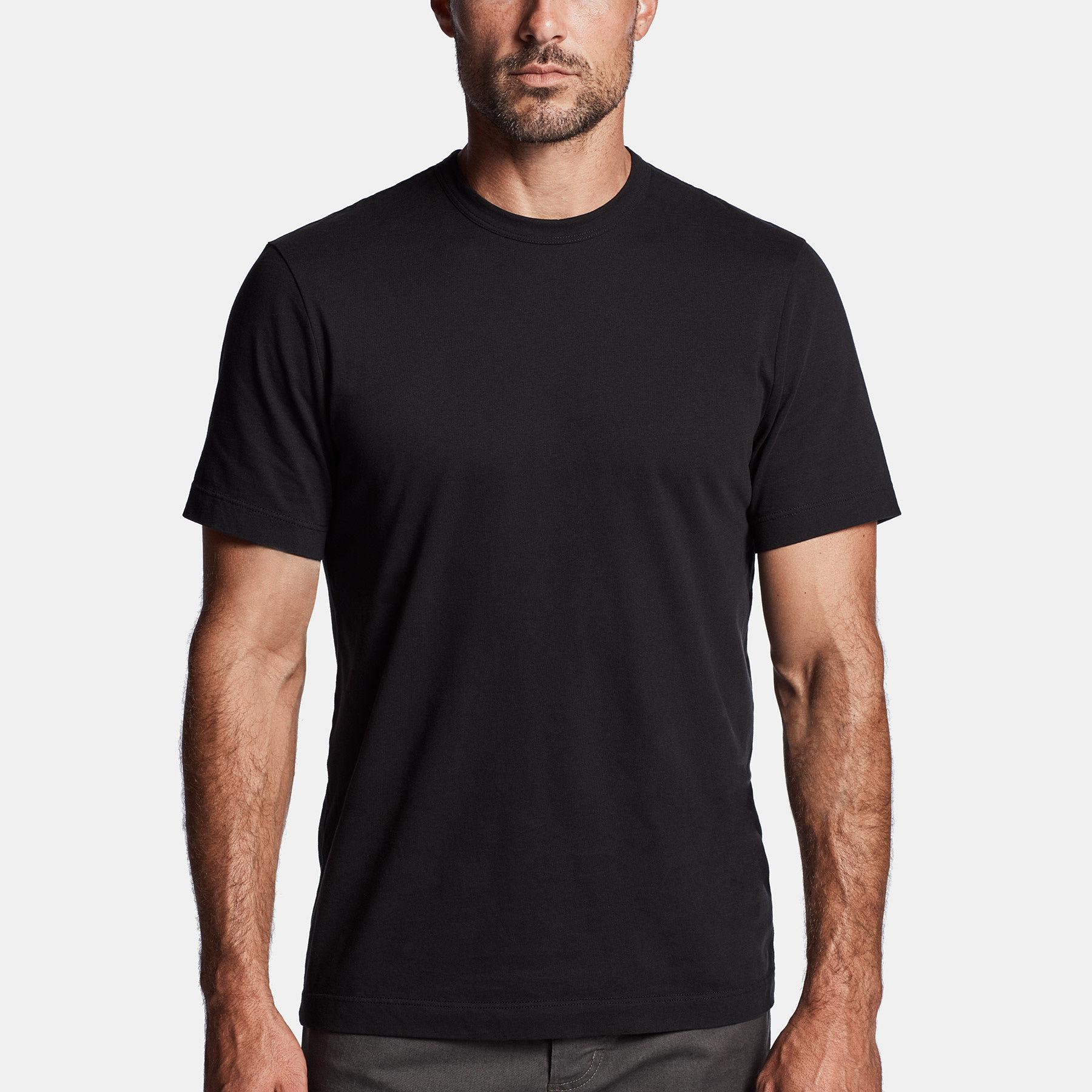 James Perse Brushed Cotton Jersey Tee in Black for Men - Lyst