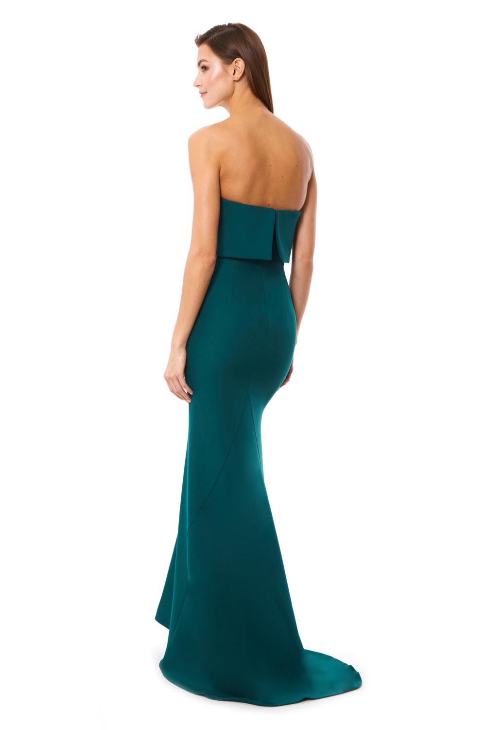 Jarlo Blaze Strapless Maxi Dress With Overlay in Green | Lyst