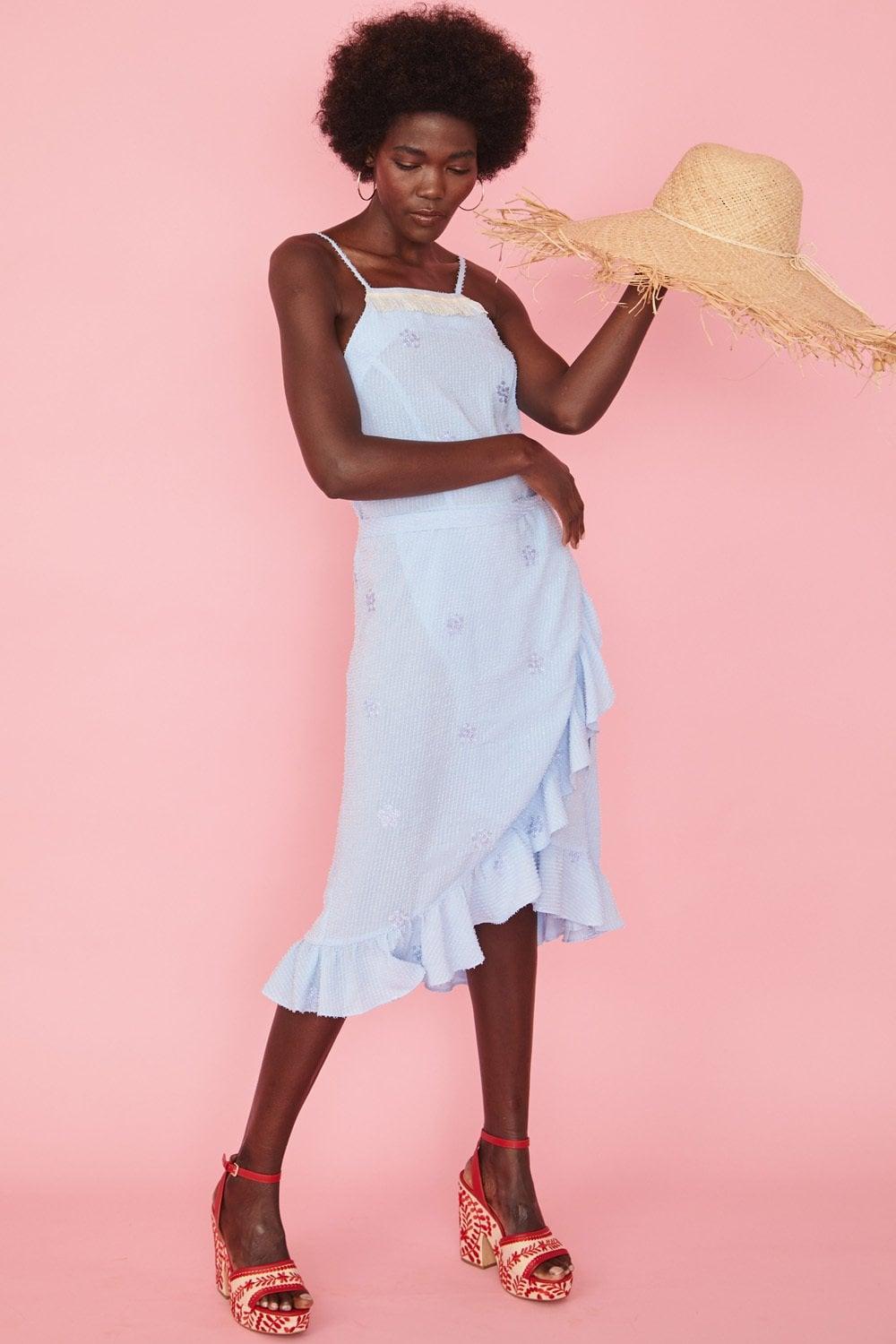 Just A Girl Ruffle Midi Dress main image 0