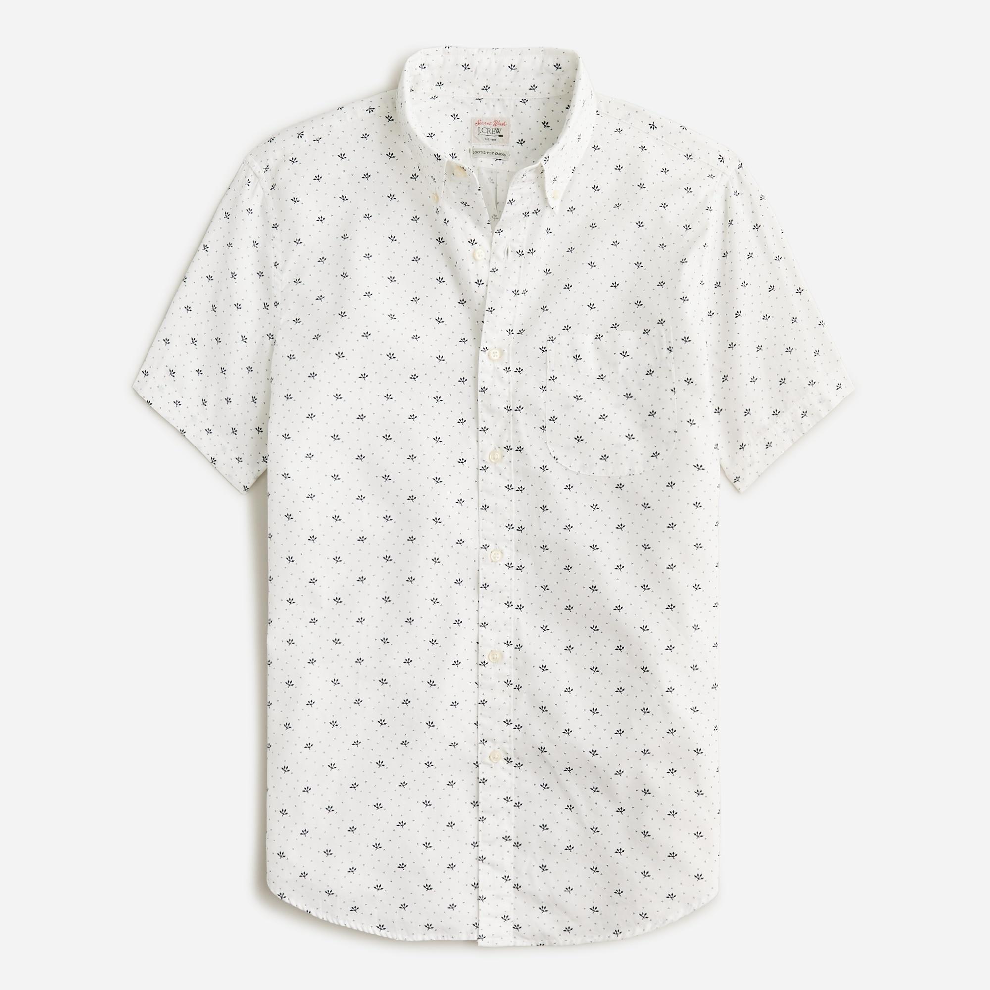 J.Crew Short-sleeve Secret Wash Cotton Poplin Shirt in White for