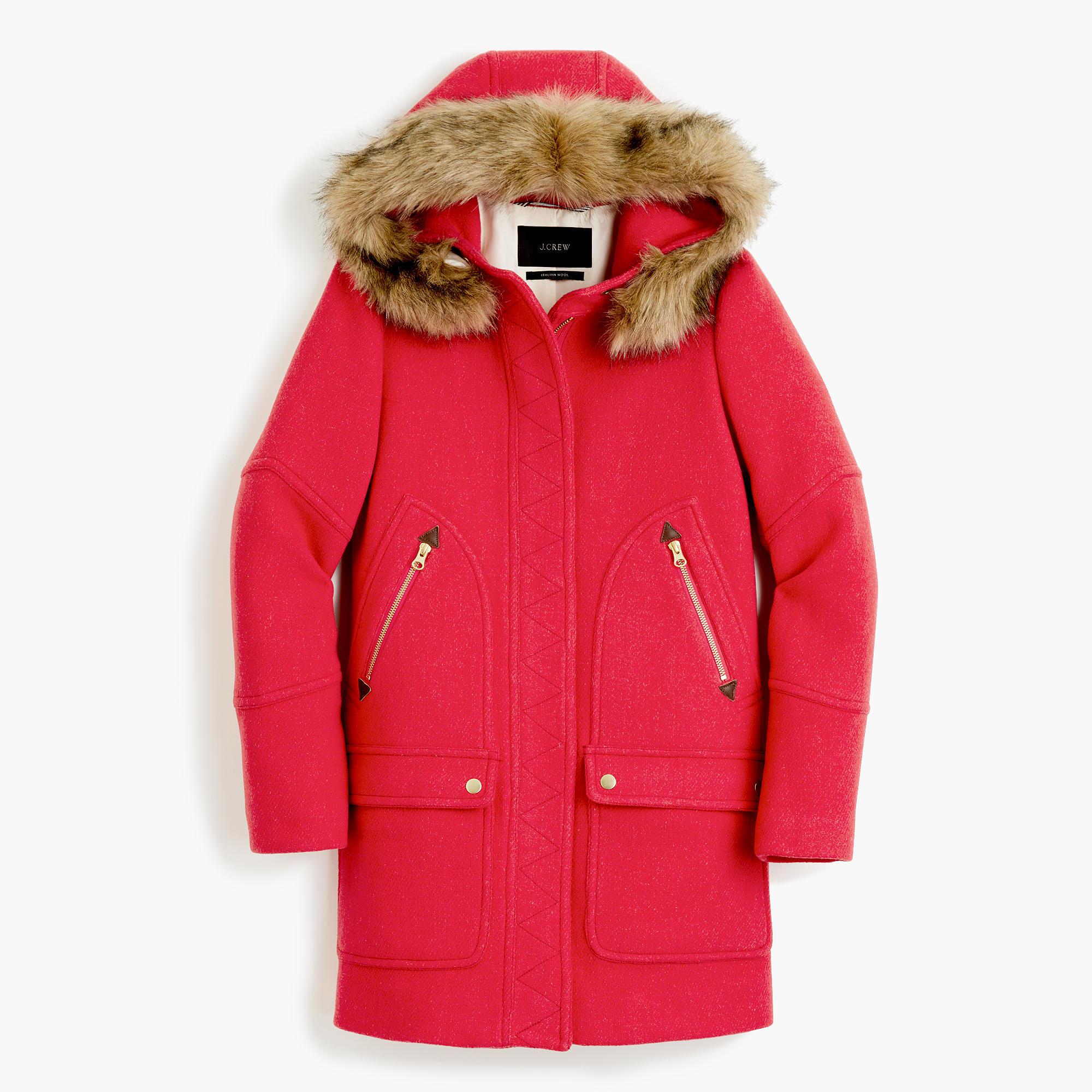 j crew red chateau parka