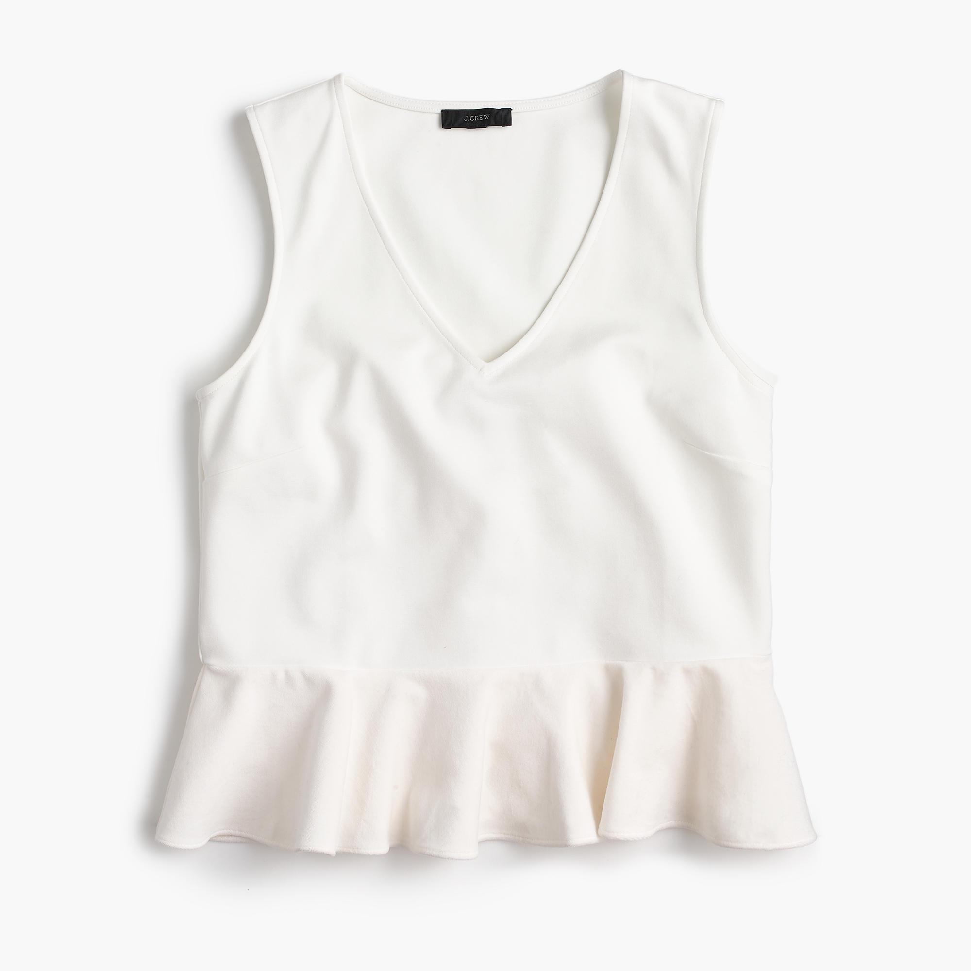 j crew velvet peplum top