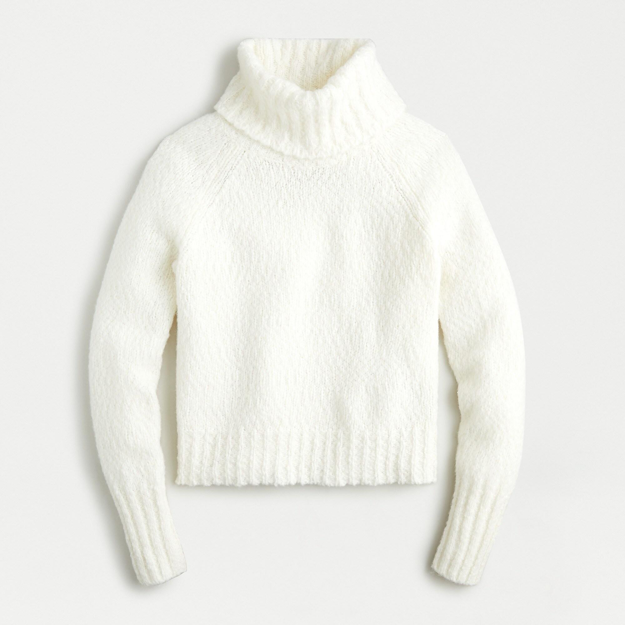 J.Crew Synthetic Chunky Alpaca Turtleneck Sweater in Ivory (White