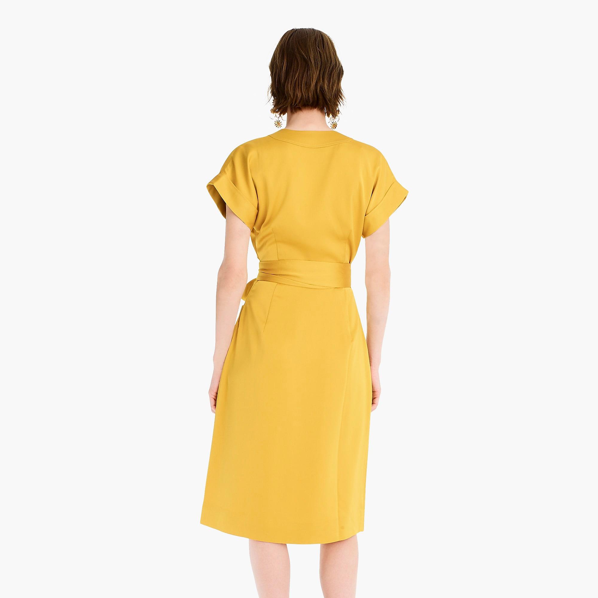j crew short sleeve wrap dress