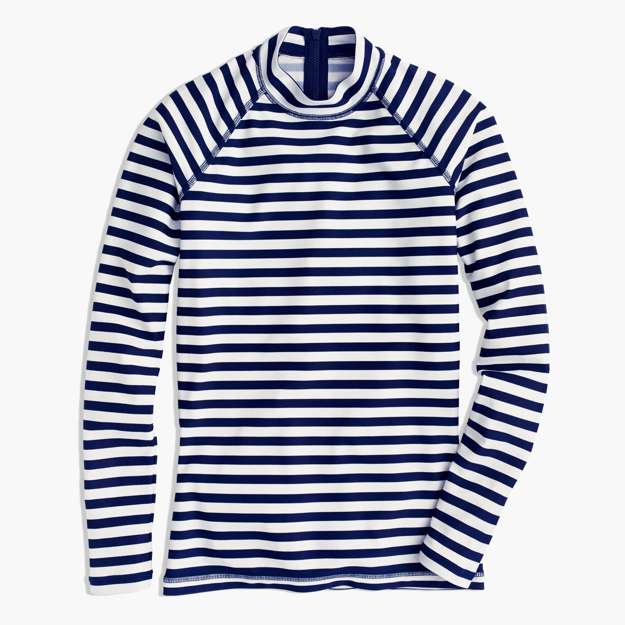 J.Crew Synthetic Longsleeve Rash Guard In Classic Stripe in Navy Ivory (White) Lyst