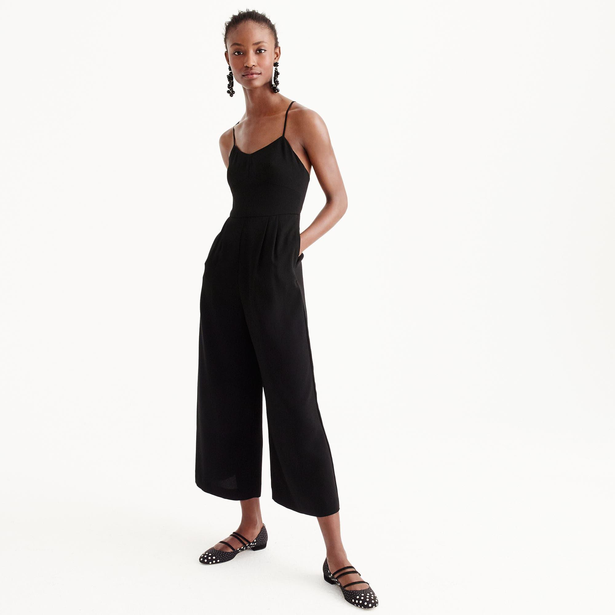 J.Crew Tie-back Jumpsuit in Black | Lyst