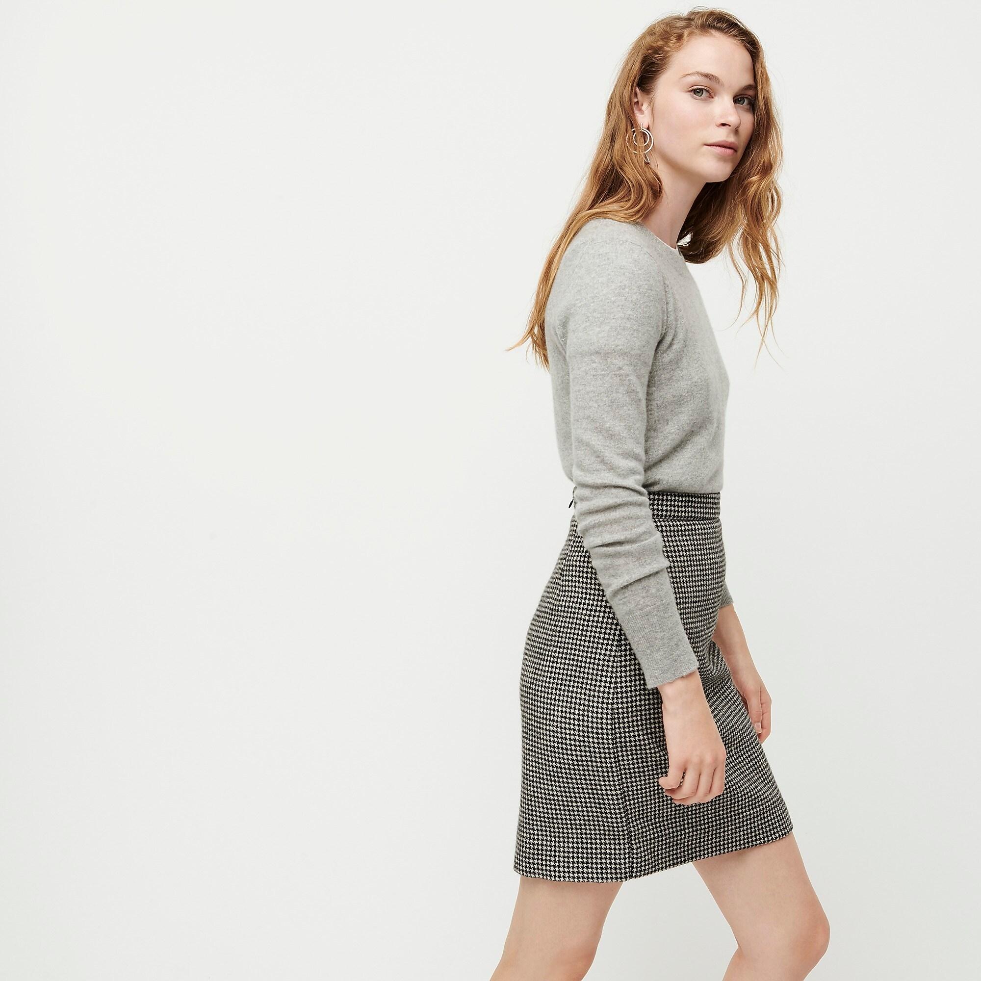 j crew black mini skirt