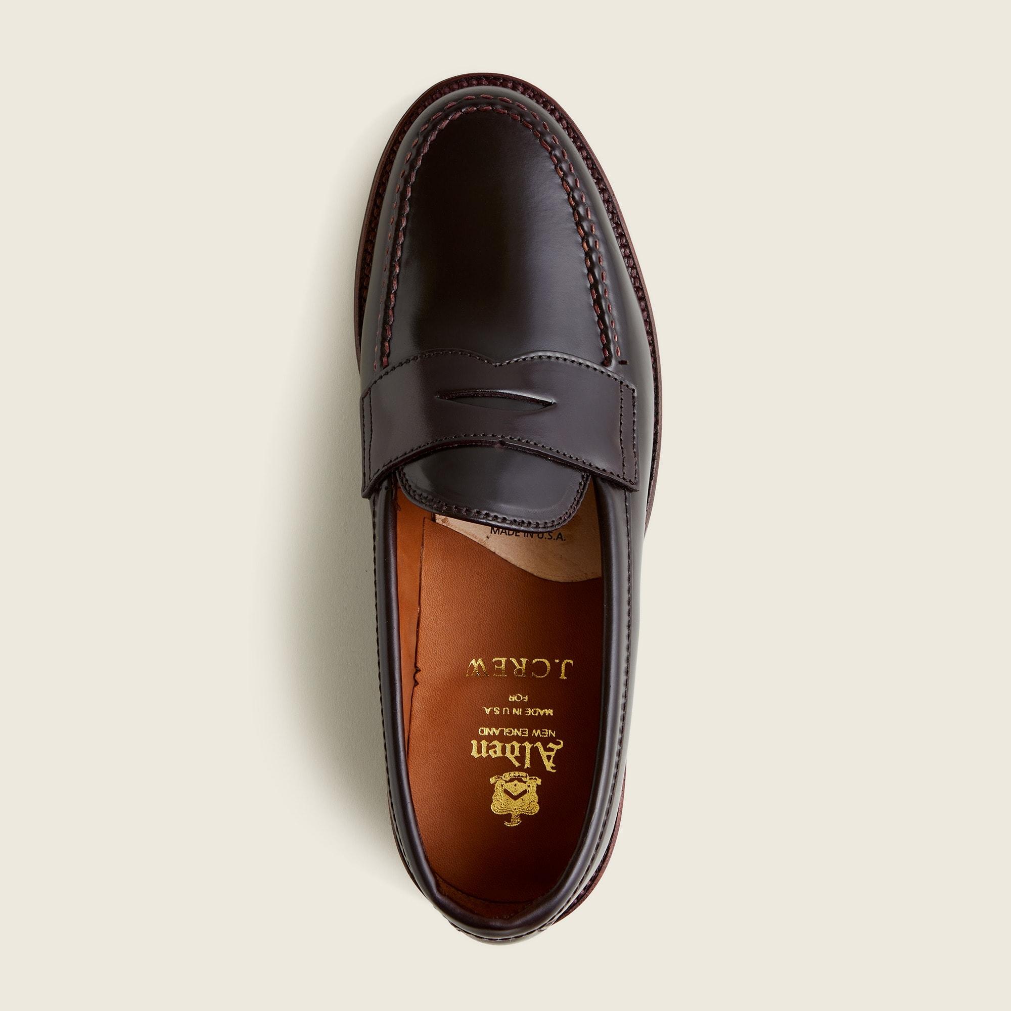 Alden Leather ® X J.crew Cordovan Penny Loafers in Dark Burgundy (Brown)  for Men | Lyst