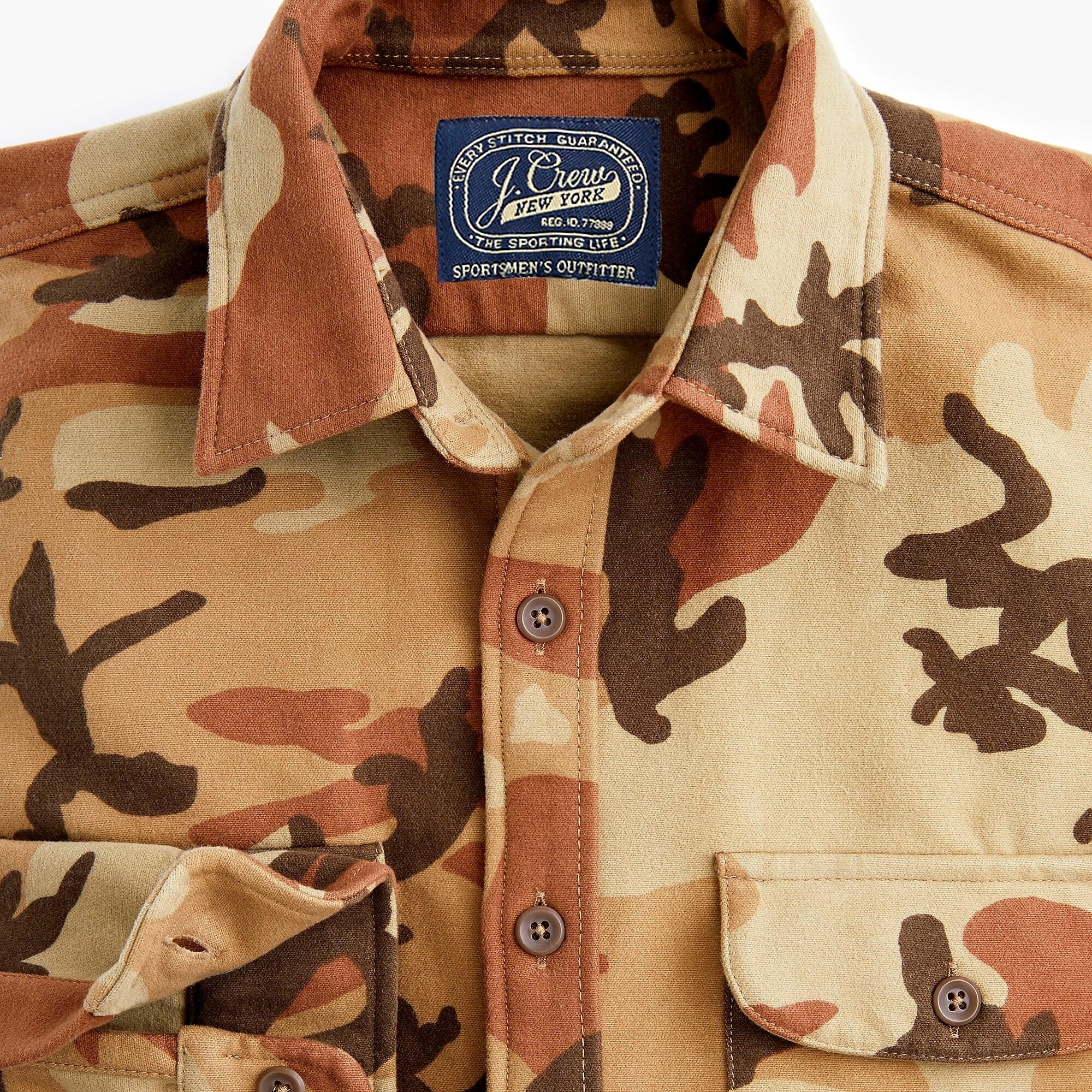 J.Crew Cotton Heavyweight Chamois Workshirt In Camouflage for Men Lyst