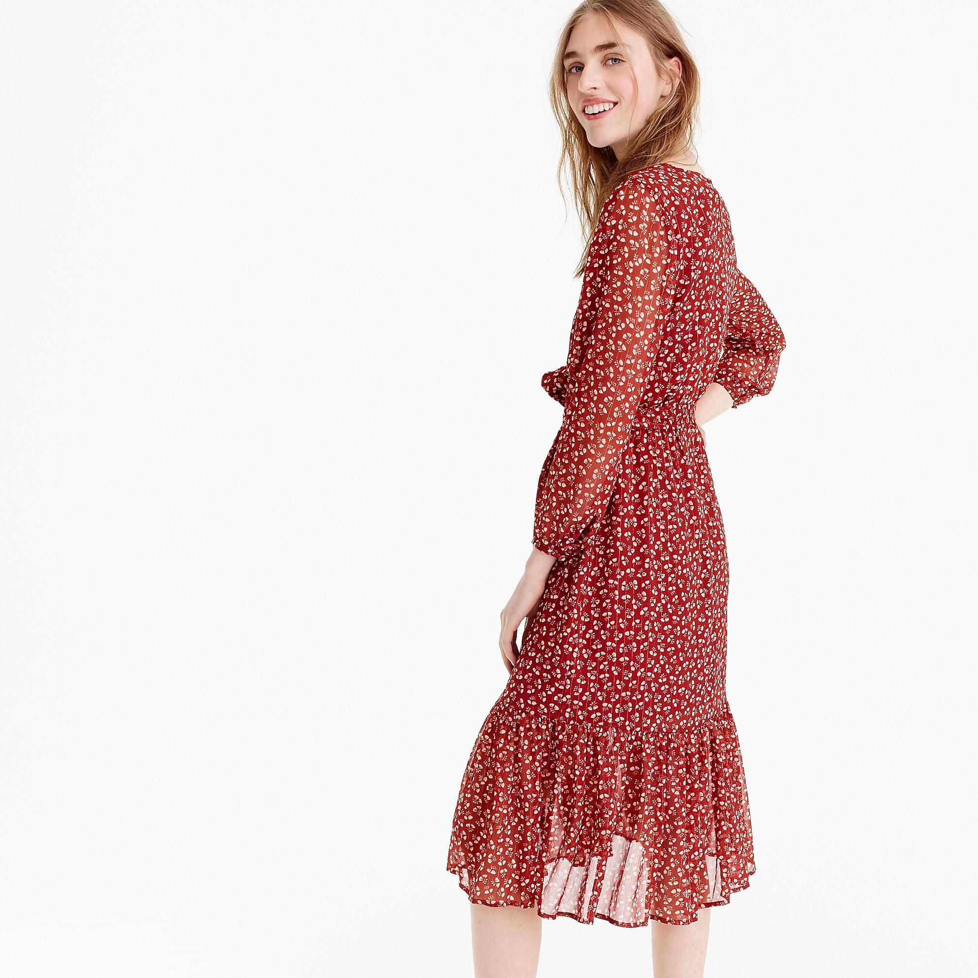 j crew faux wrap dress