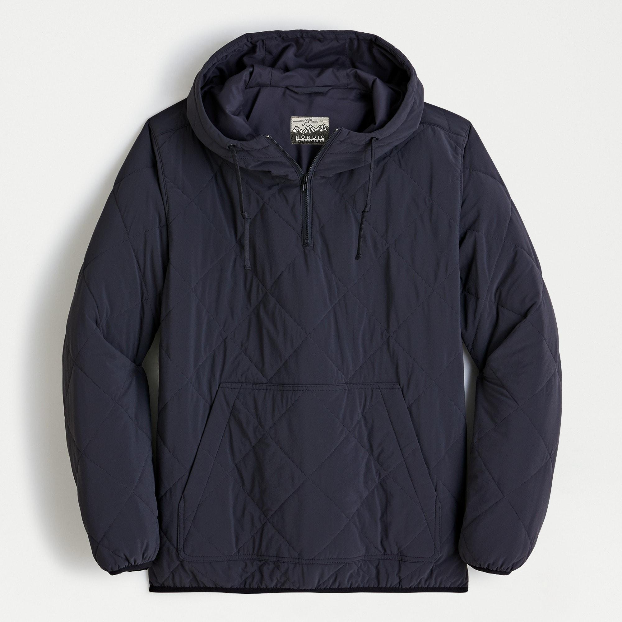 J.Crew Nordic Quilted Insulated Hoodie With Eco-friendly Primaloft® in Black  for Men | Lyst