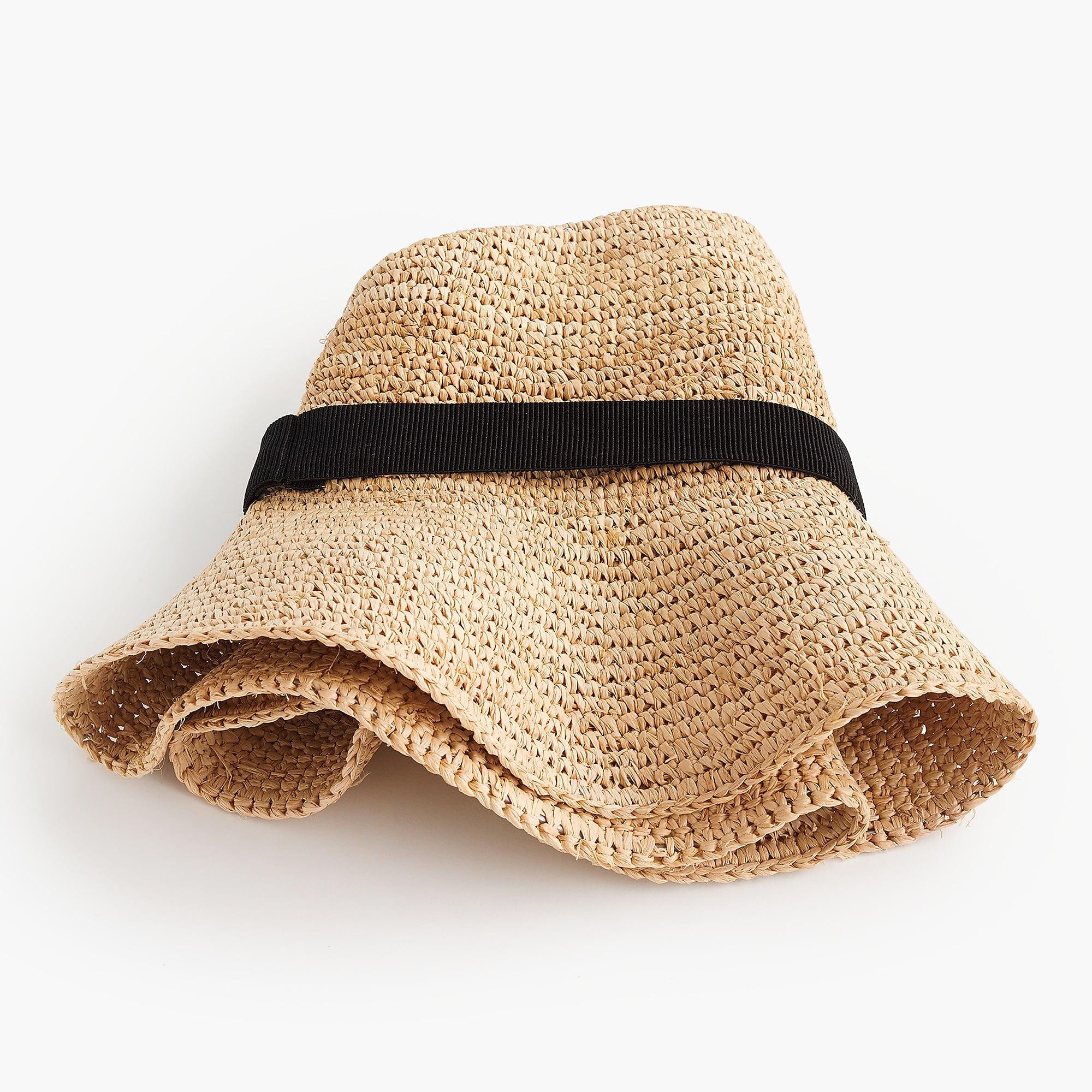 J.Crew Widebrim Packable Straw Hat in Natural Lyst